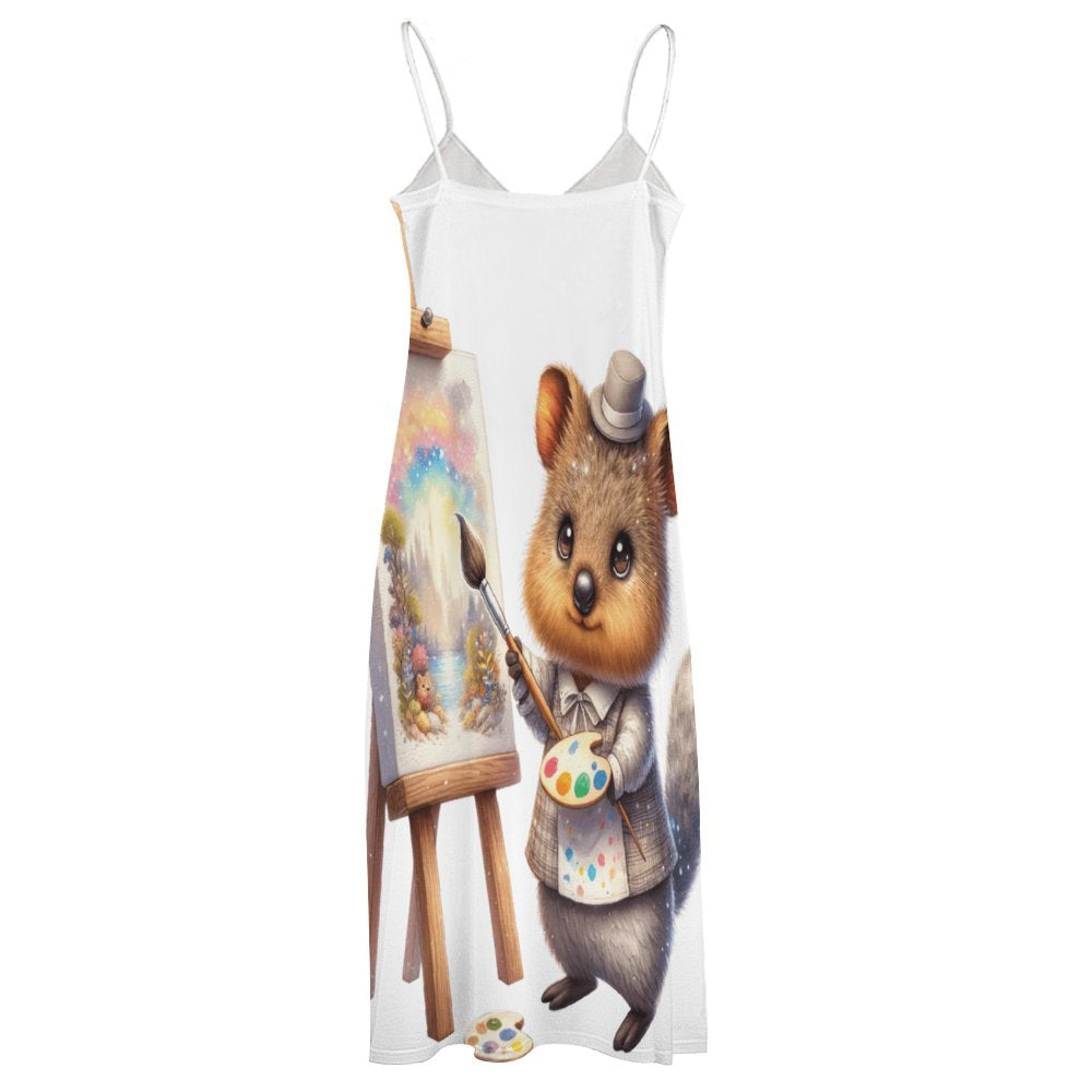 Australian Animals Quokka Spaghetti Strap Ankle-Length Dress Long dress