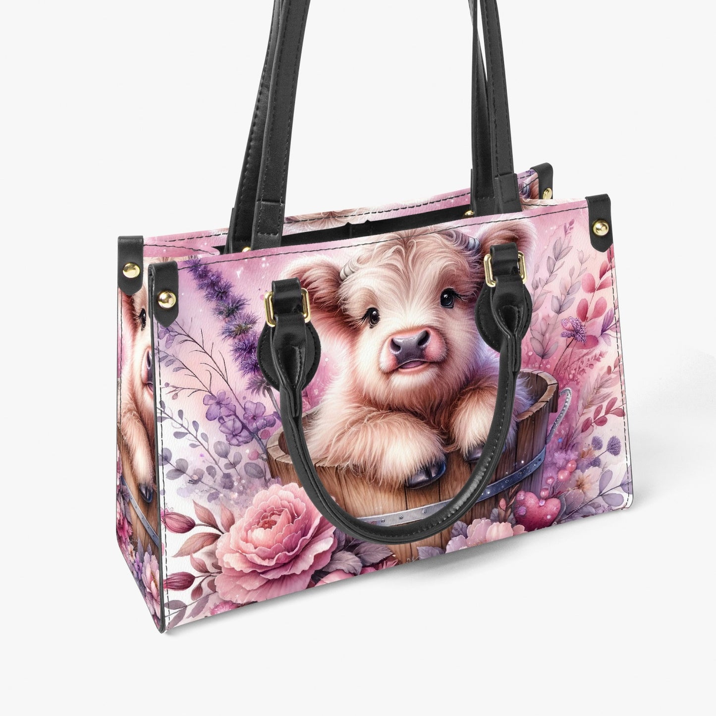 Women's Tote Bag - Long Strap - Highland Cow