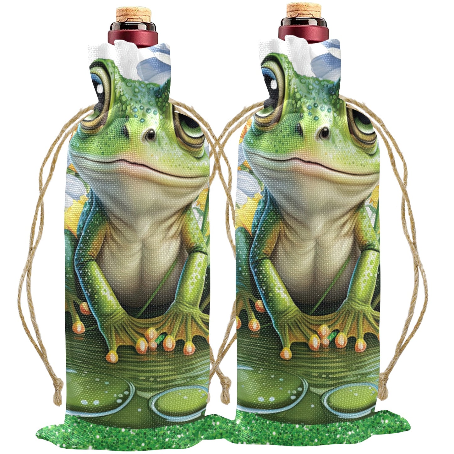 Frog awd1354 Linen Wine Bottle Bag