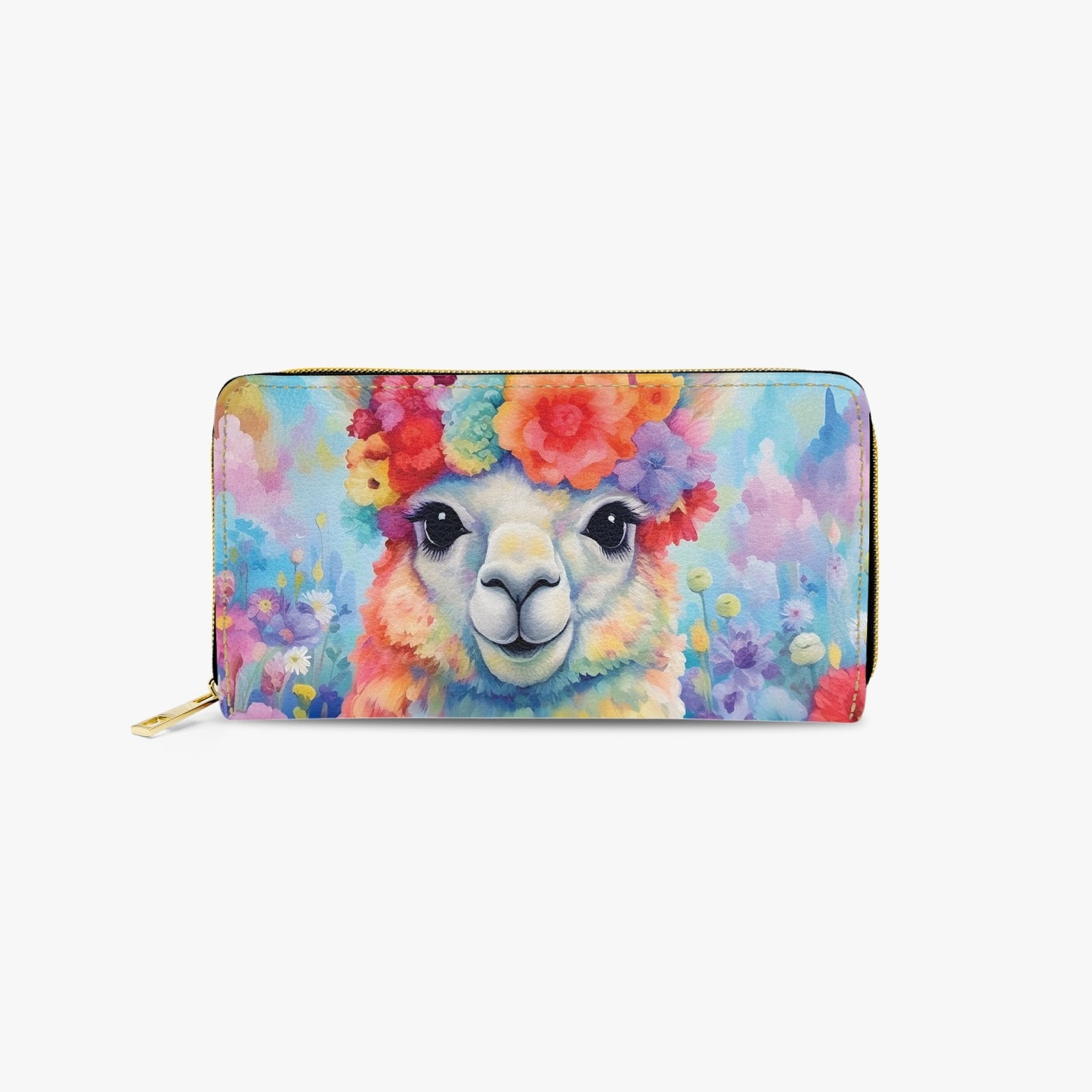 Long Type Zipper Purse - Llama