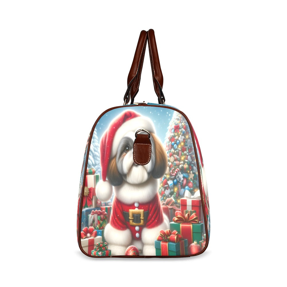 Puppy Christmas awd02 Waterproof Travel Bag/Small (Model 1639)