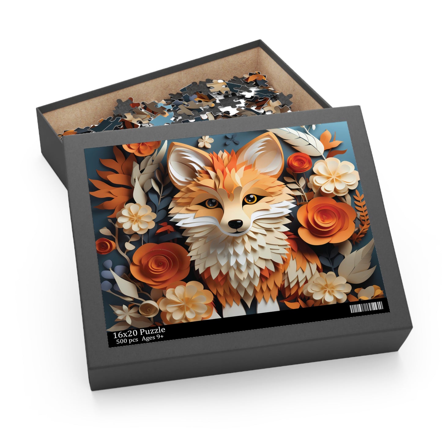 Personalised/Non-Personalised Puzzle, Fox (120, 252, 500-Piece)