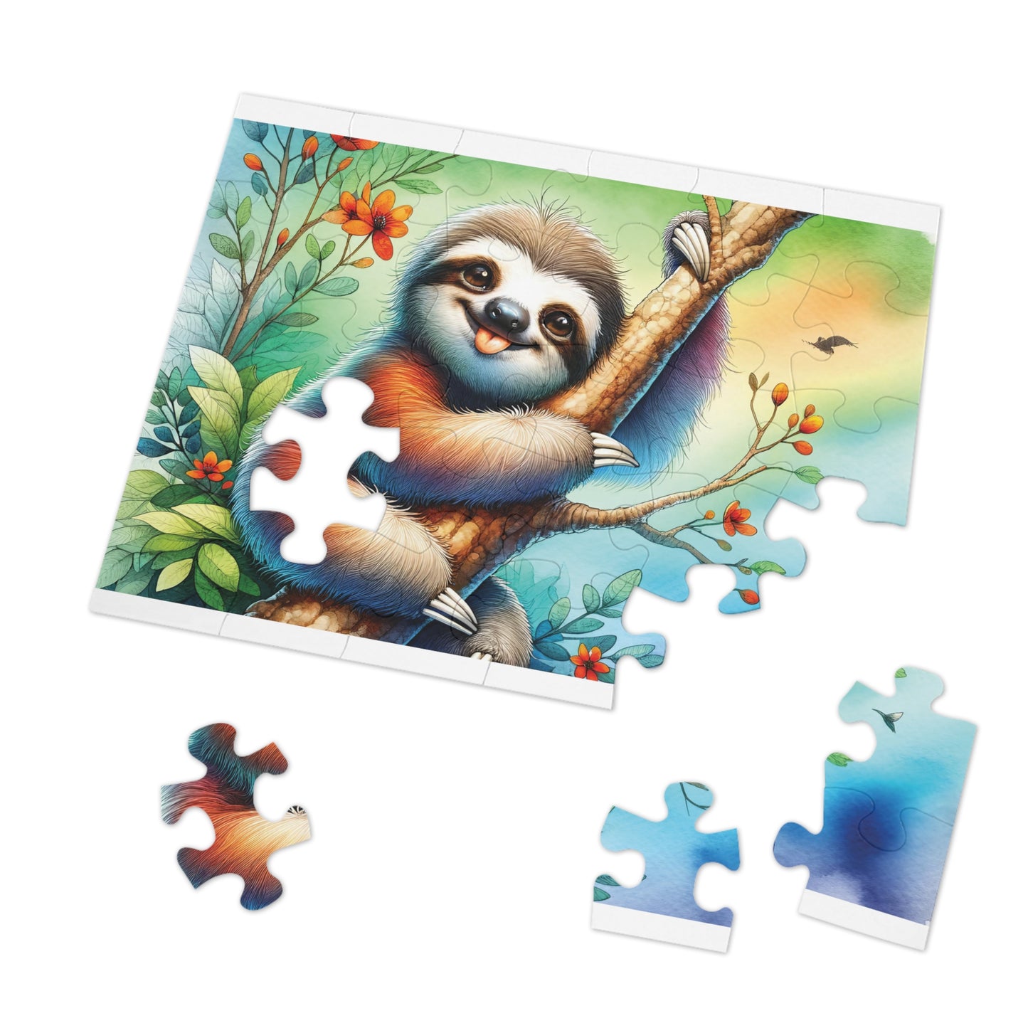 Jigsaw Puzzle, Sloth, Personalised/Non-Personalised (30, 110, 252, 500,1000-Piece)