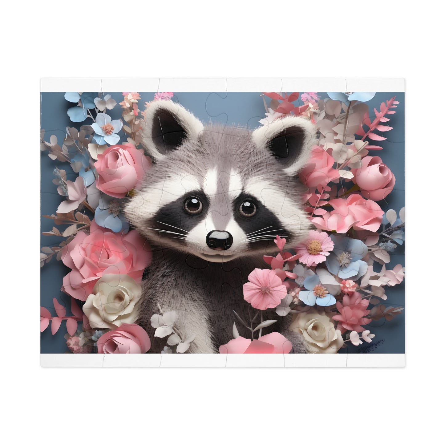 Puzzle, Racoon, Personalised/Non-Personalised (30, 110, 252, 500,1000-Piece) awd-563