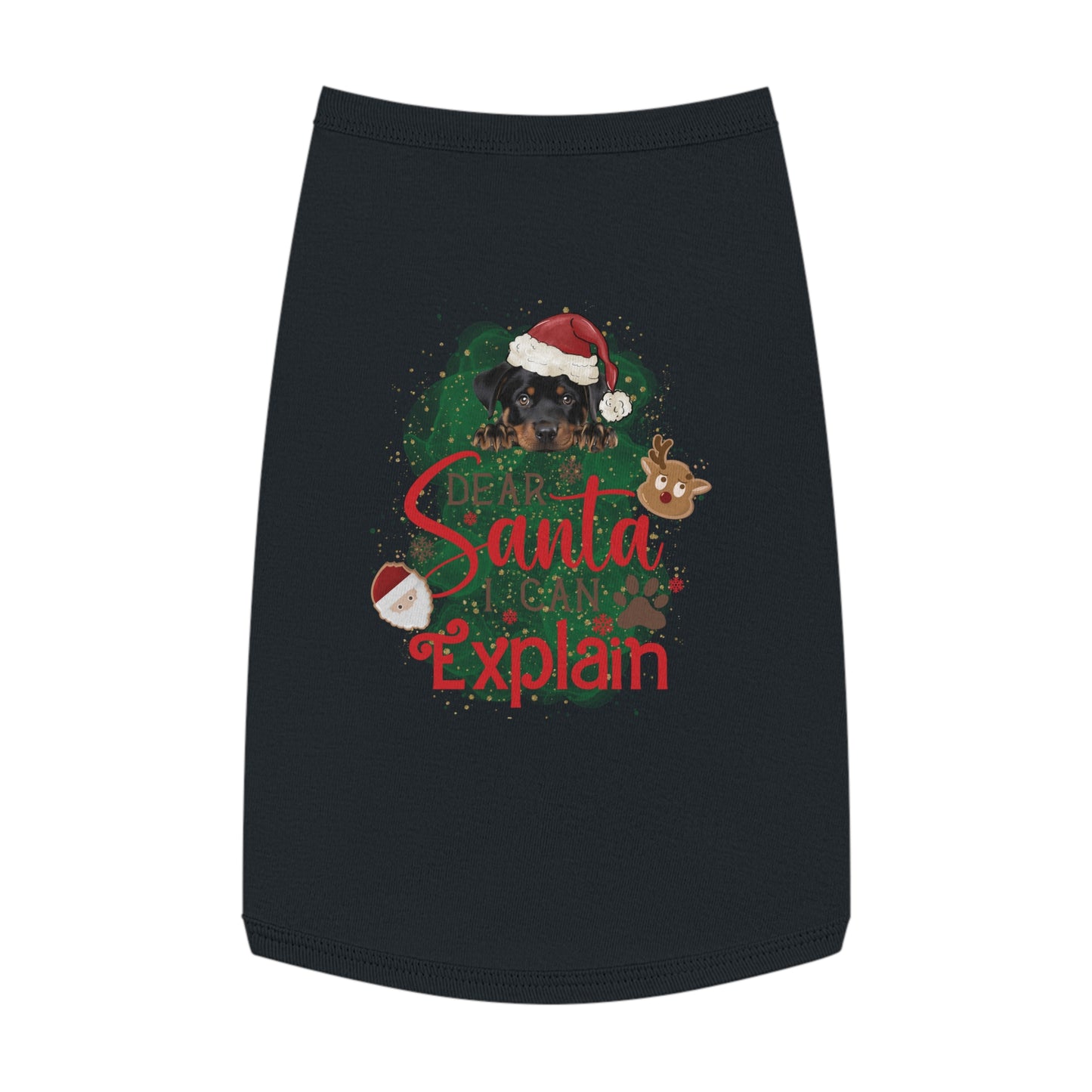 Pet Tank Top, Santa I Can Explain, Christmas Pet Tank Top