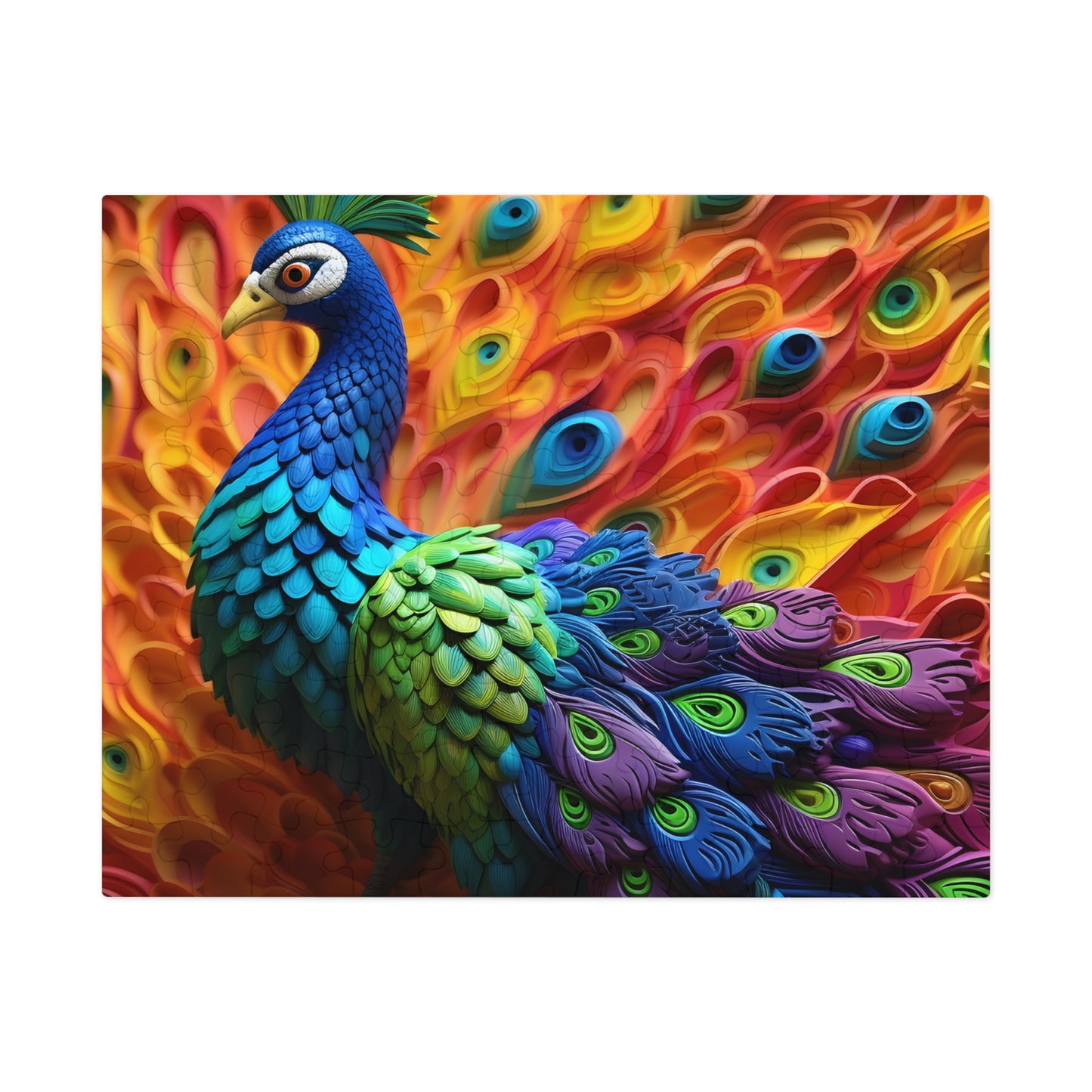 Puzzle, Peacock, Personalised/Non-Personalised (30, 110, 252, 500,1000-Piece) awd-575