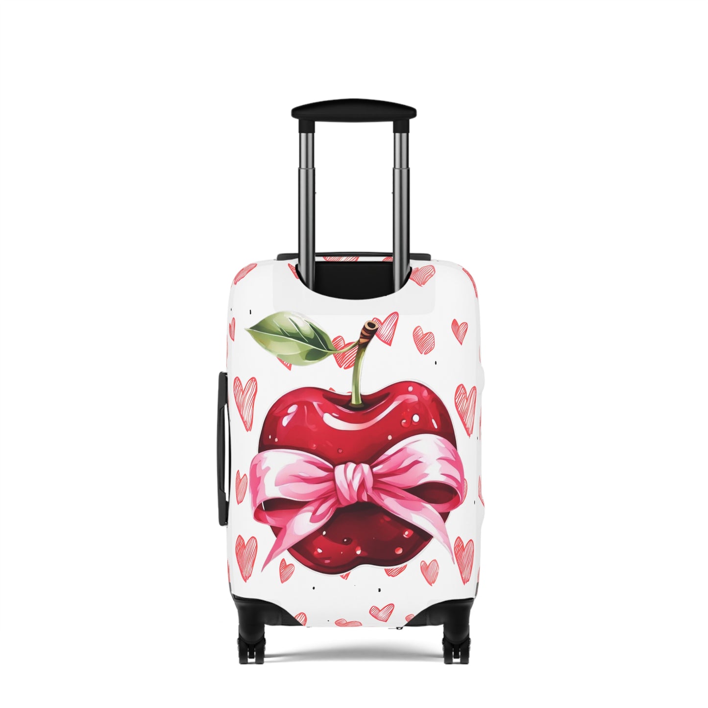 Luggage Cover, Rockabilly, Coquette, Hearts, Apple and Ribbon, awd-2524