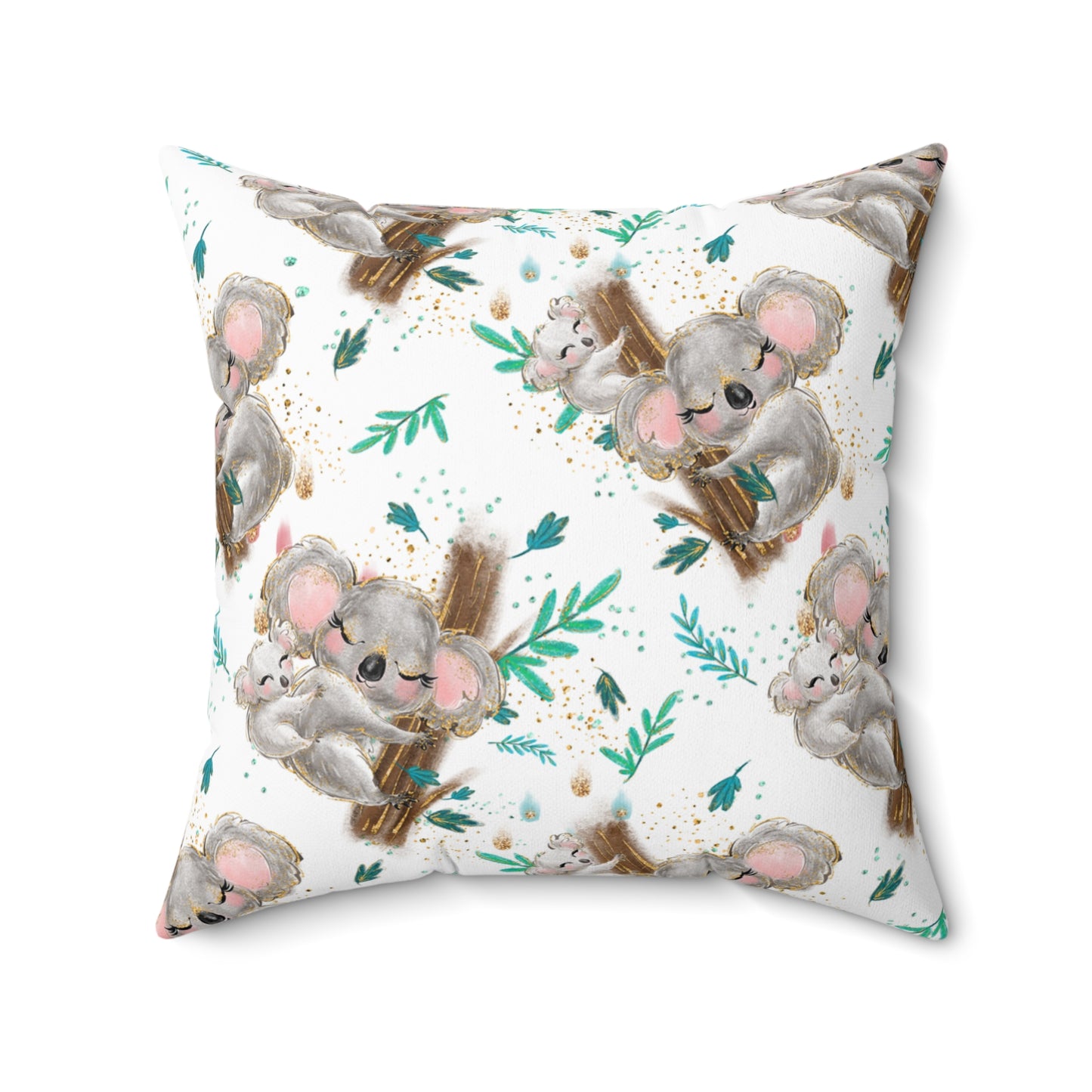 Spun Polyester Square Pillow, Australian Koala Cushion