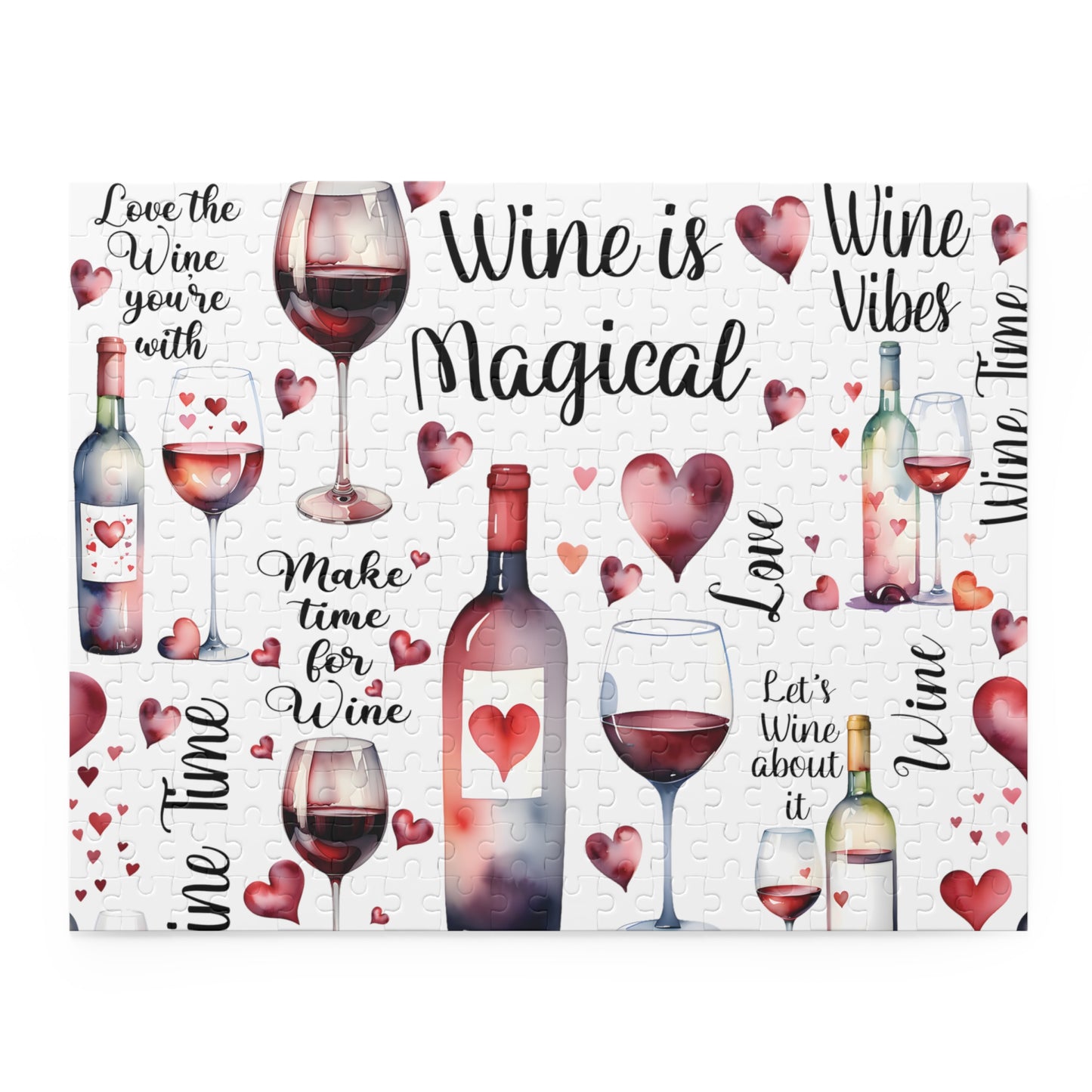 Personalised/Non-Personalised Puzzle, Wine Is Magical (120, 252, 500-Piece)