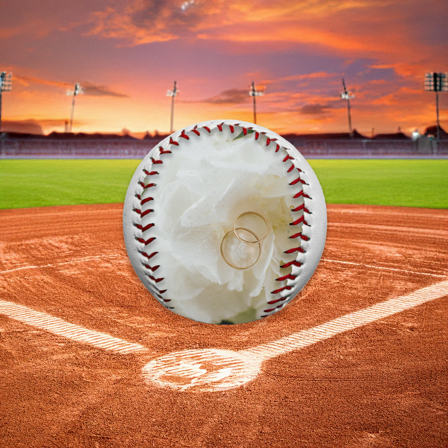 Personalised Baseball, Great Catch You're next! Wedding Garter Toss Personalise with Mr & Mrs Names and Wedding Date