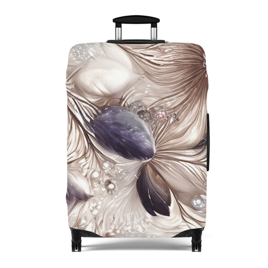 Luggage Cover, Beige Floral-2