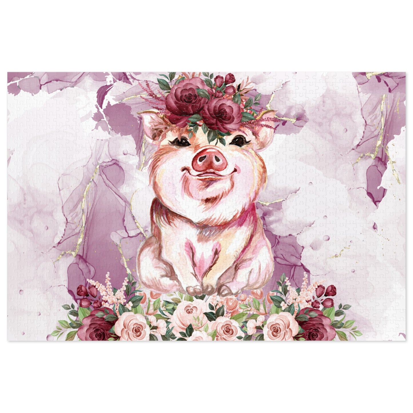 Jigsaw Puzzle, Pig, Personalised/Non-Personalised (30, 110, 252, 500,1000-Piece)