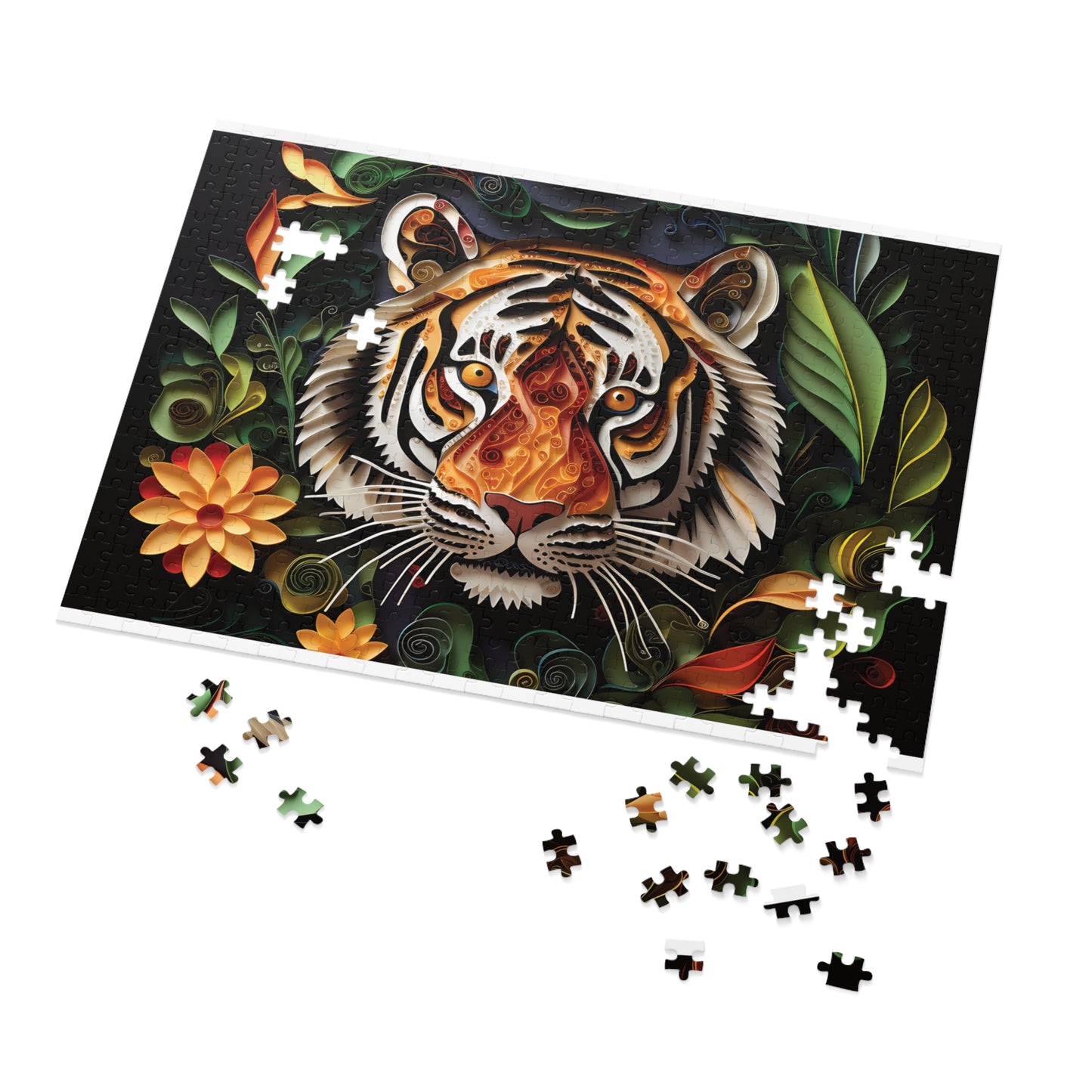 Jigsaw Puzzle, Tiger, Personalised/Non-Personalised (30, 110, 252, 500,1000-Piece)