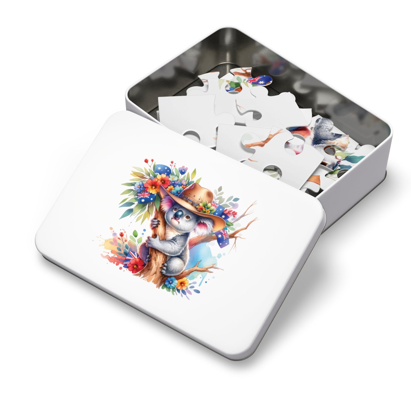 Jigsaw Puzzle in Tin, Australian Animals, Koala, Personalised/Non-Personalised, awd-1317 (30, 110, 252, 500,1000-Piece)