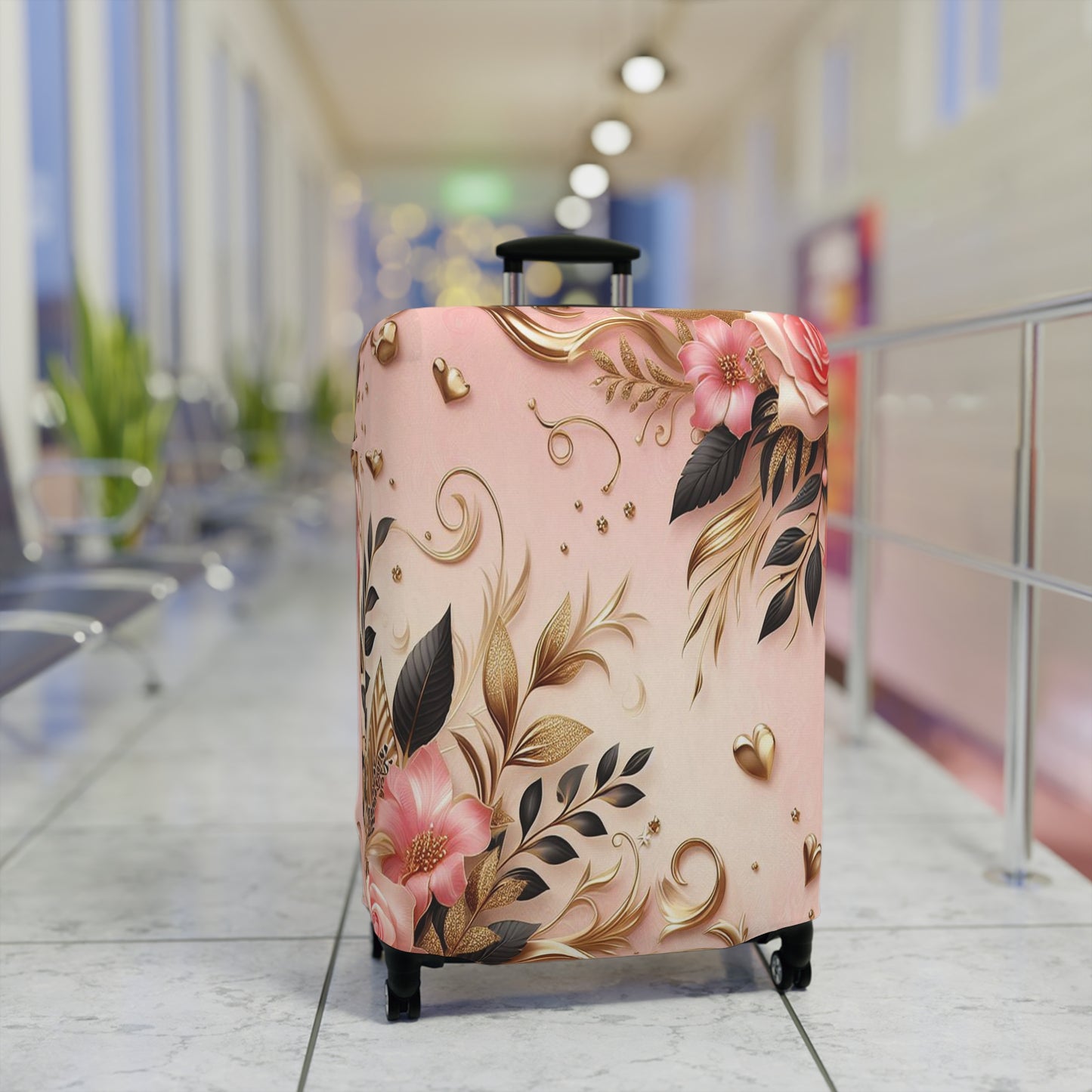 Luggage Cover, Floral Leopard, awd-3080