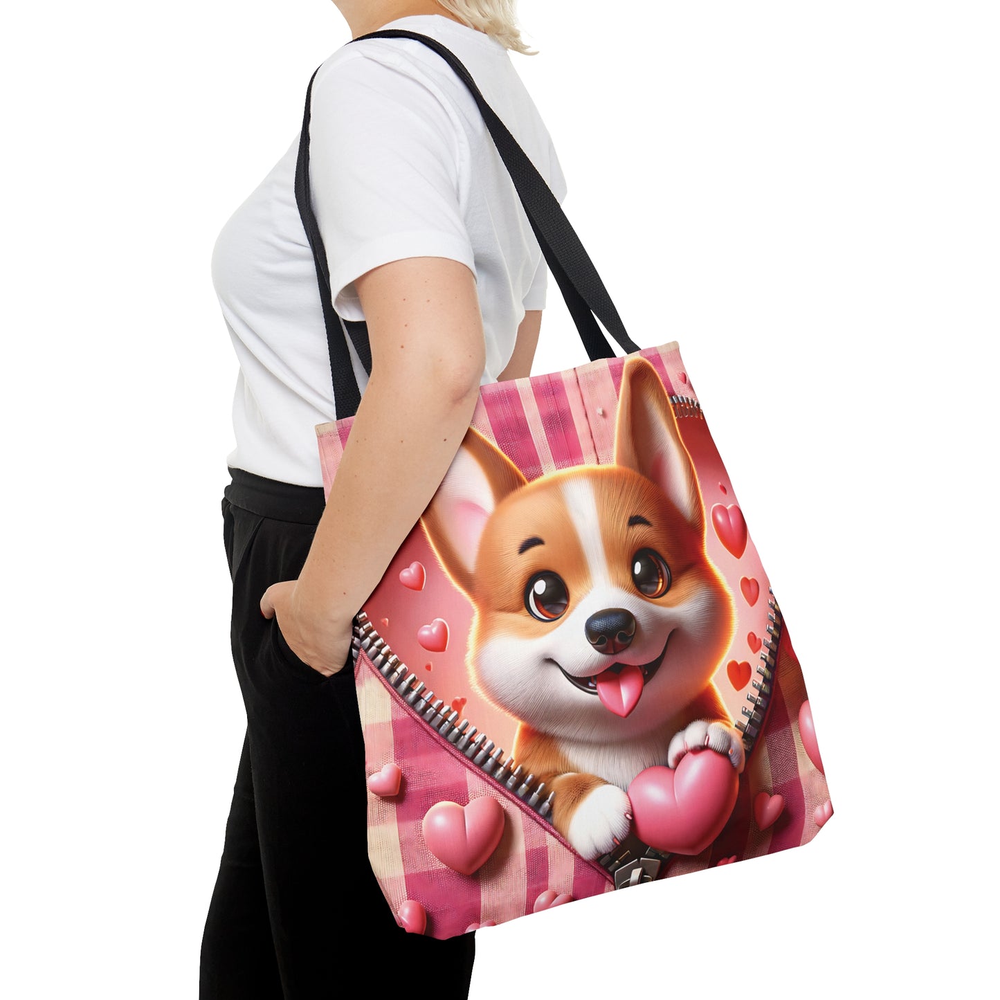 Tote Bag, Cute Dog, Personalised/Non-Personalised Tote bag