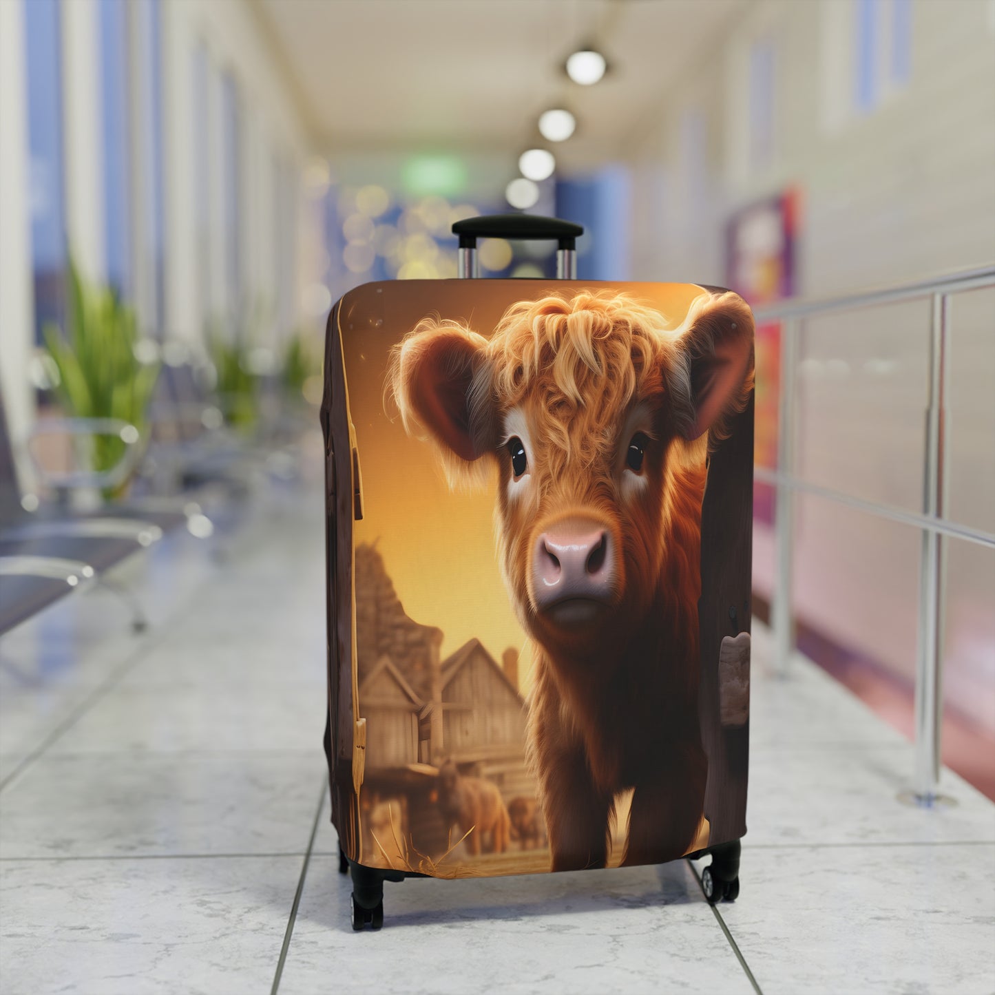 Luggage Cover, Highland Cow, awd-045