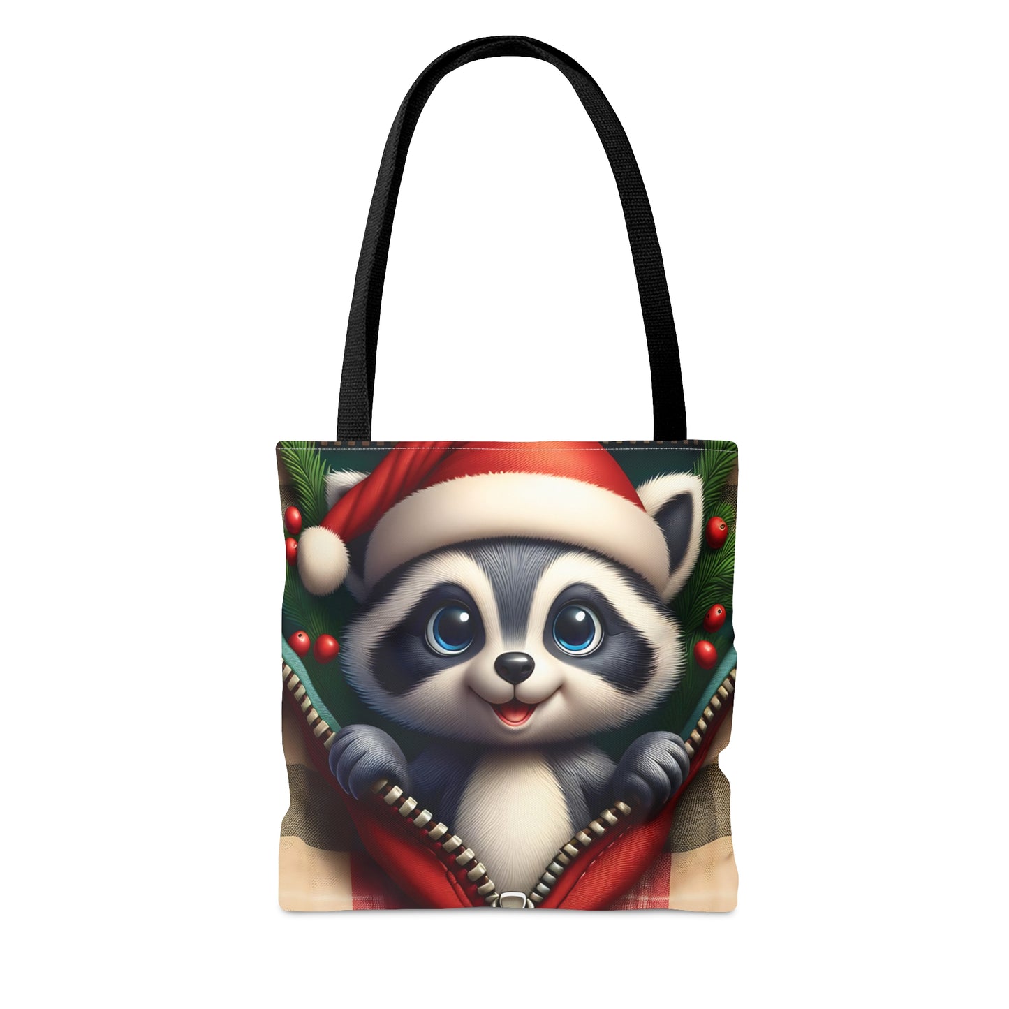 Tote Bag, Christmas, Racoon