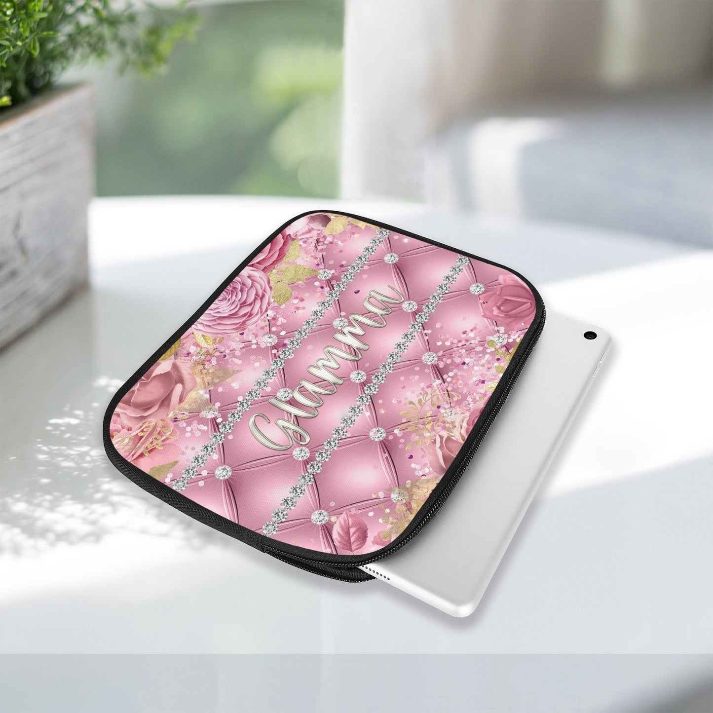 Tablet Sleeve - Pink Floral - Glamma