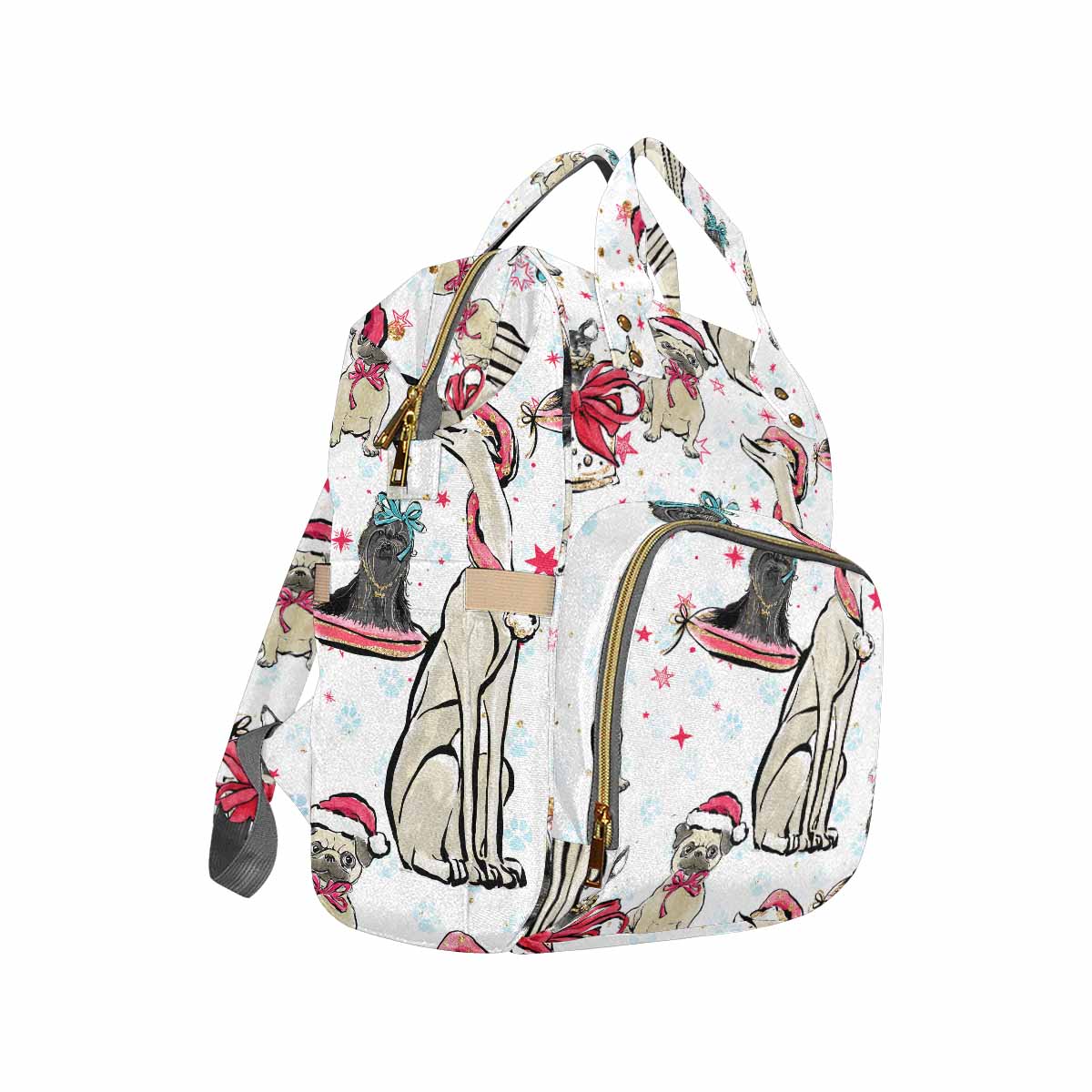 Dog Christmas Diaper Bag Backpack