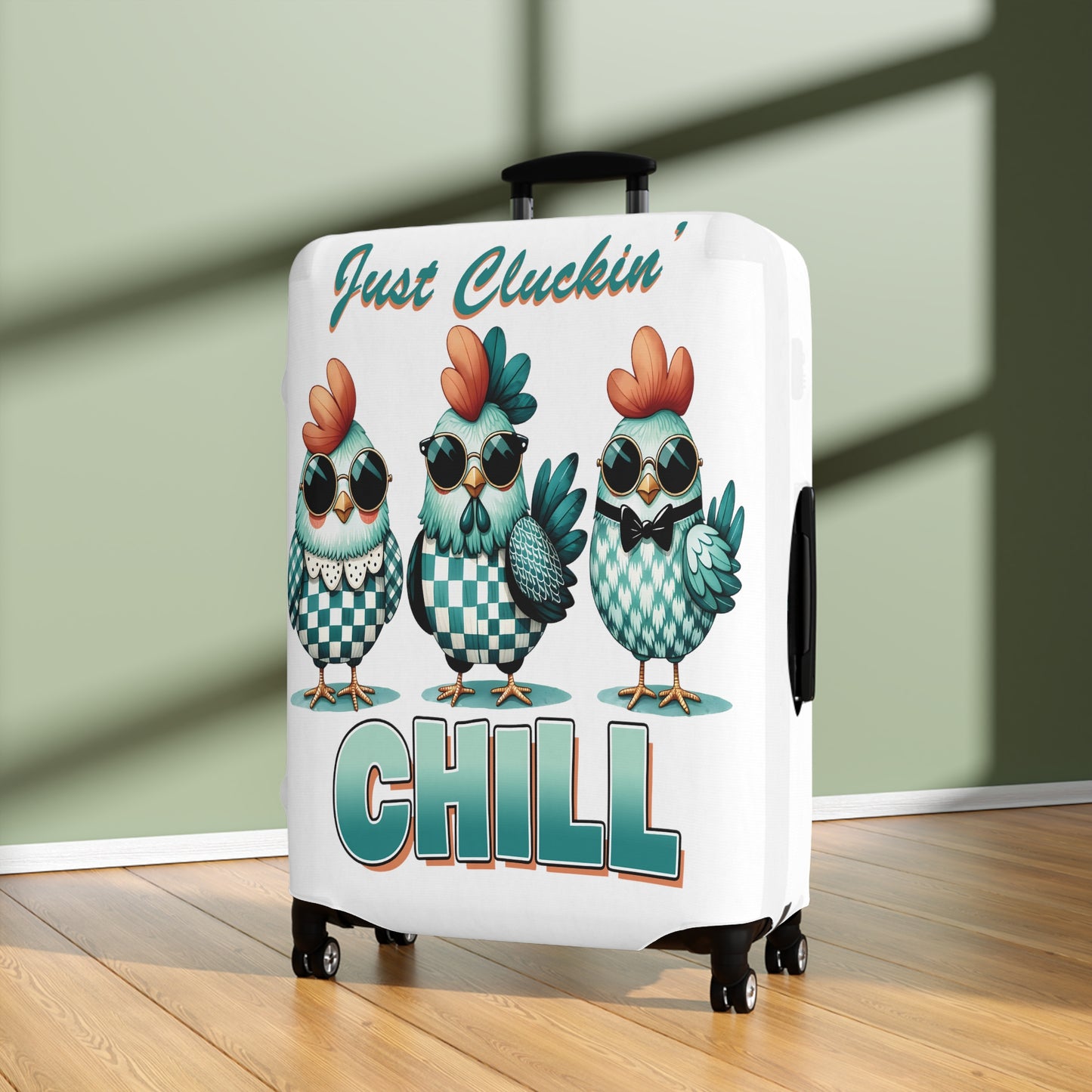 Luggage Cover, Chicken, Just Cluckin' Chill, awd-1255