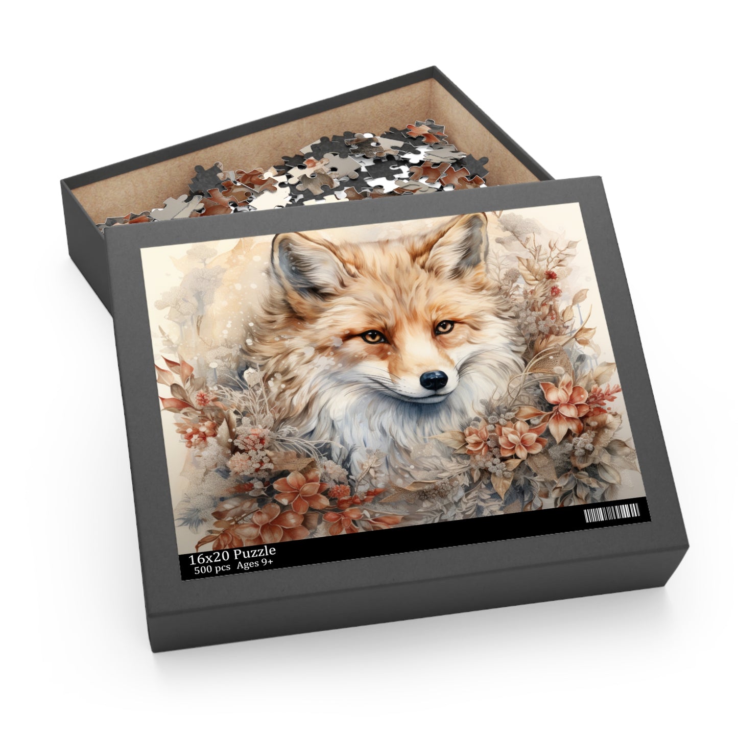 Personalised/Non-Personalised Puzzle, Fox (120, 252, 500-Piece)