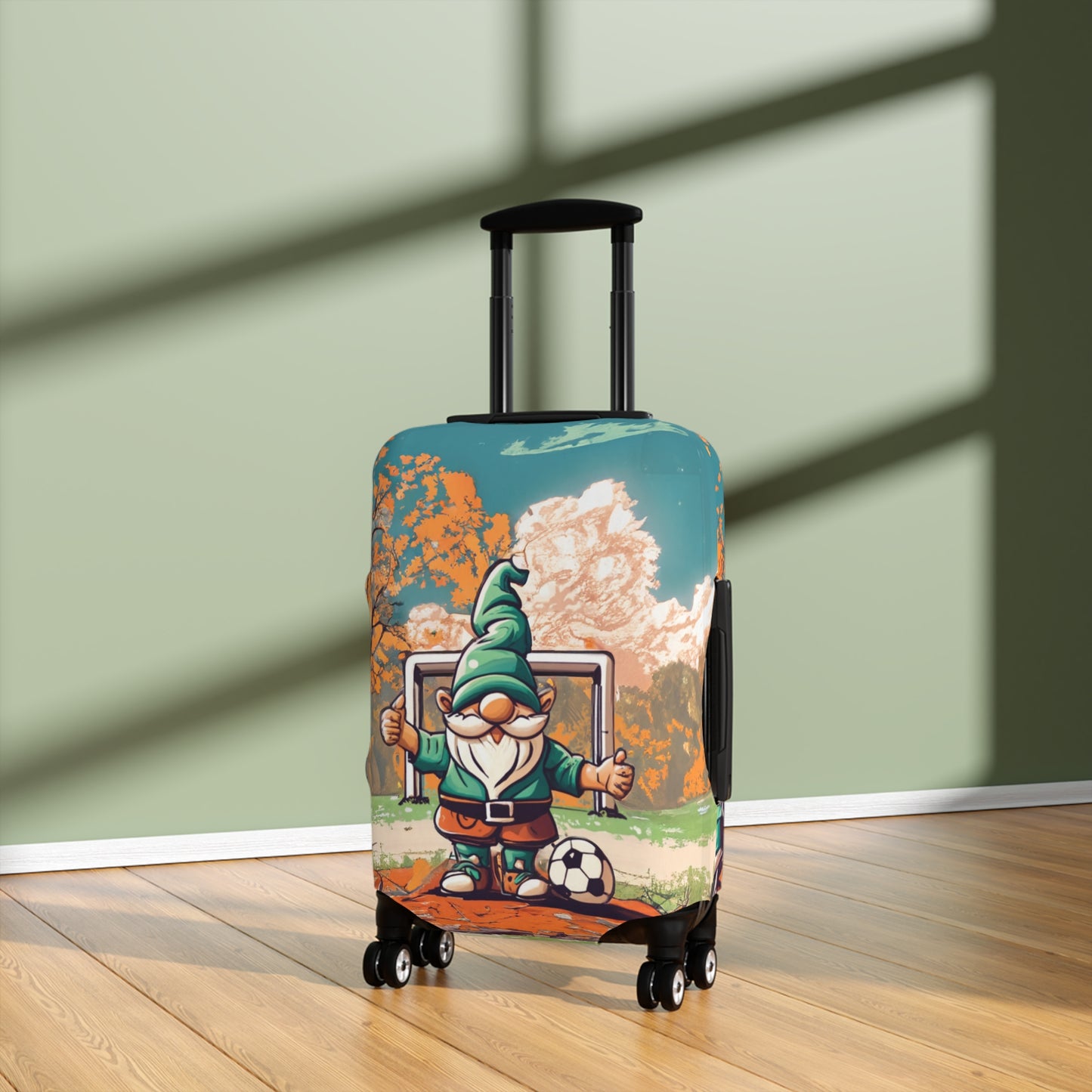 Luggage Cover, Retro Soccer Gnome, awd-5028