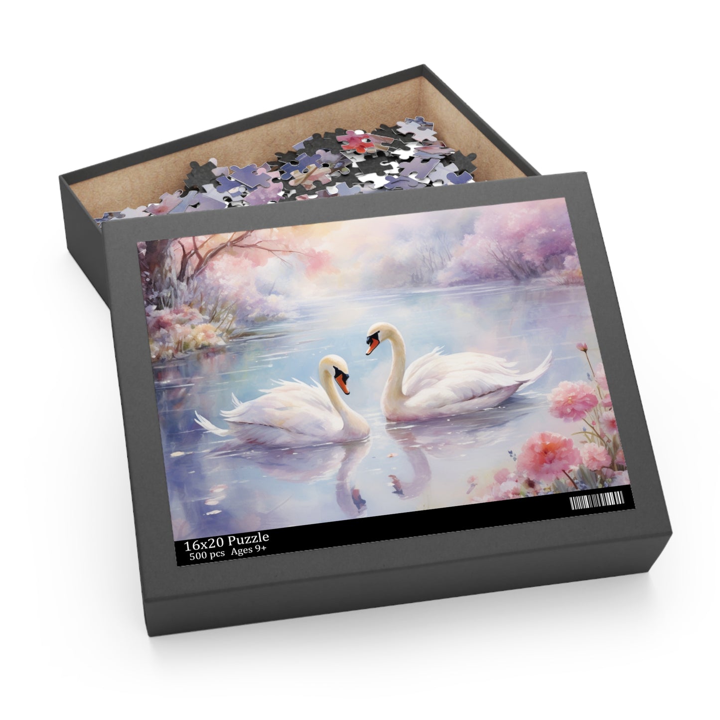 Personalised/Non-Personalised Puzzle, Swan (120, 252, 500-Piece)