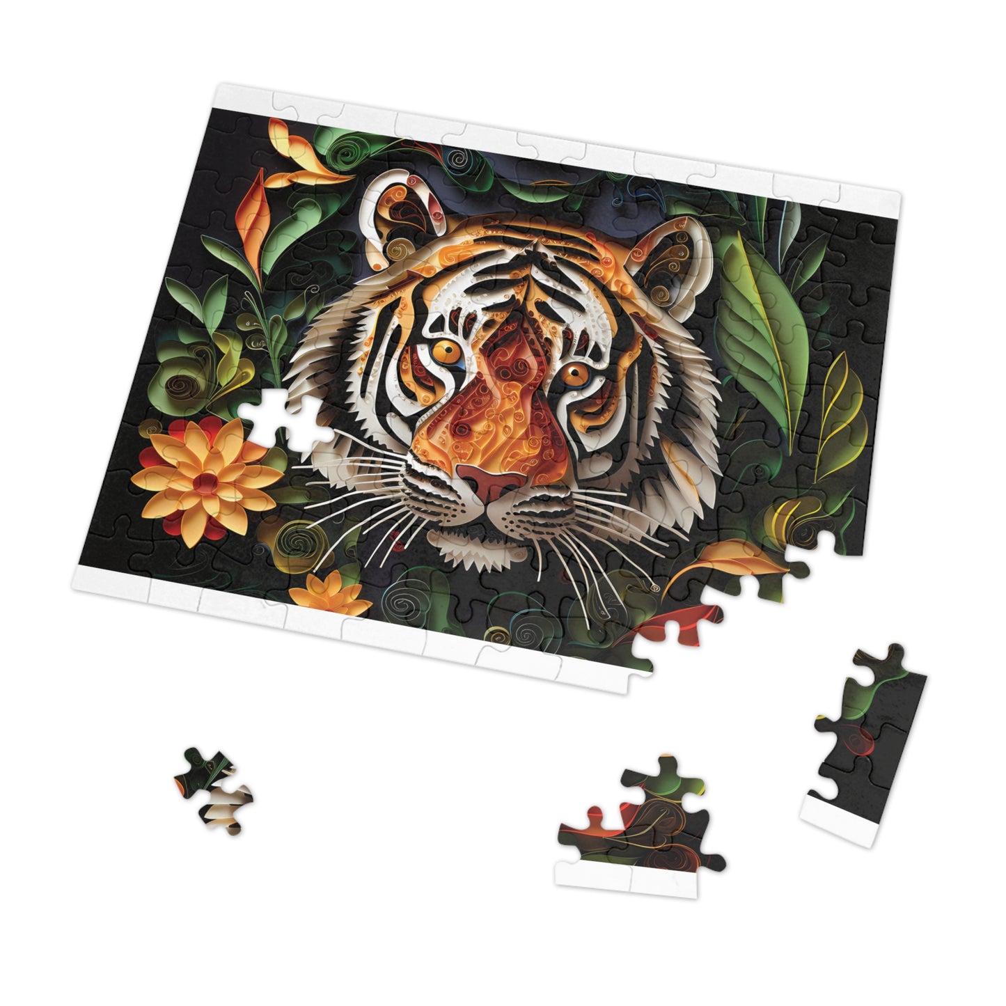 Jigsaw Puzzle, Tiger, Personalised/Non-Personalised (30, 110, 252, 500,1000-Piece)