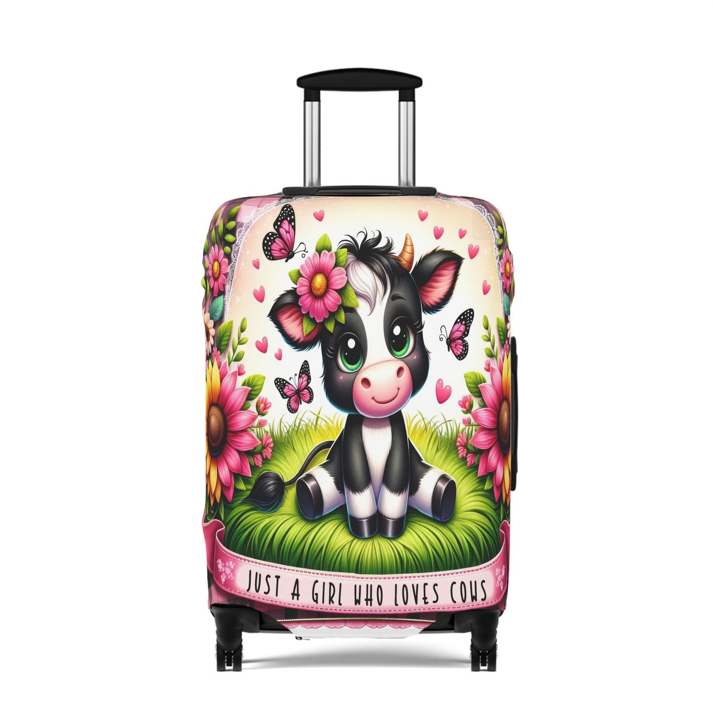 Luggage Cover, Just a Girl who Loves Cows, awd-1492