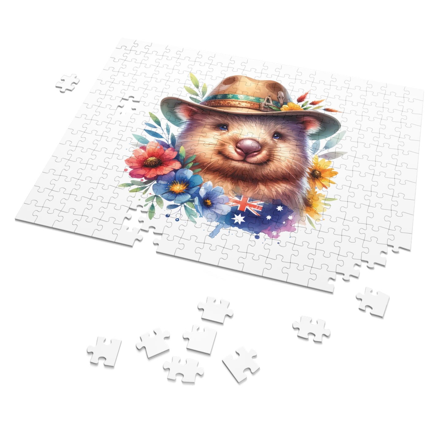 Jigsaw Puzzle in Tin, Australian Animals, Wombat, Personalised/Non-Personalised, awd-1320 (30, 110, 252, 500,1000-Piece)