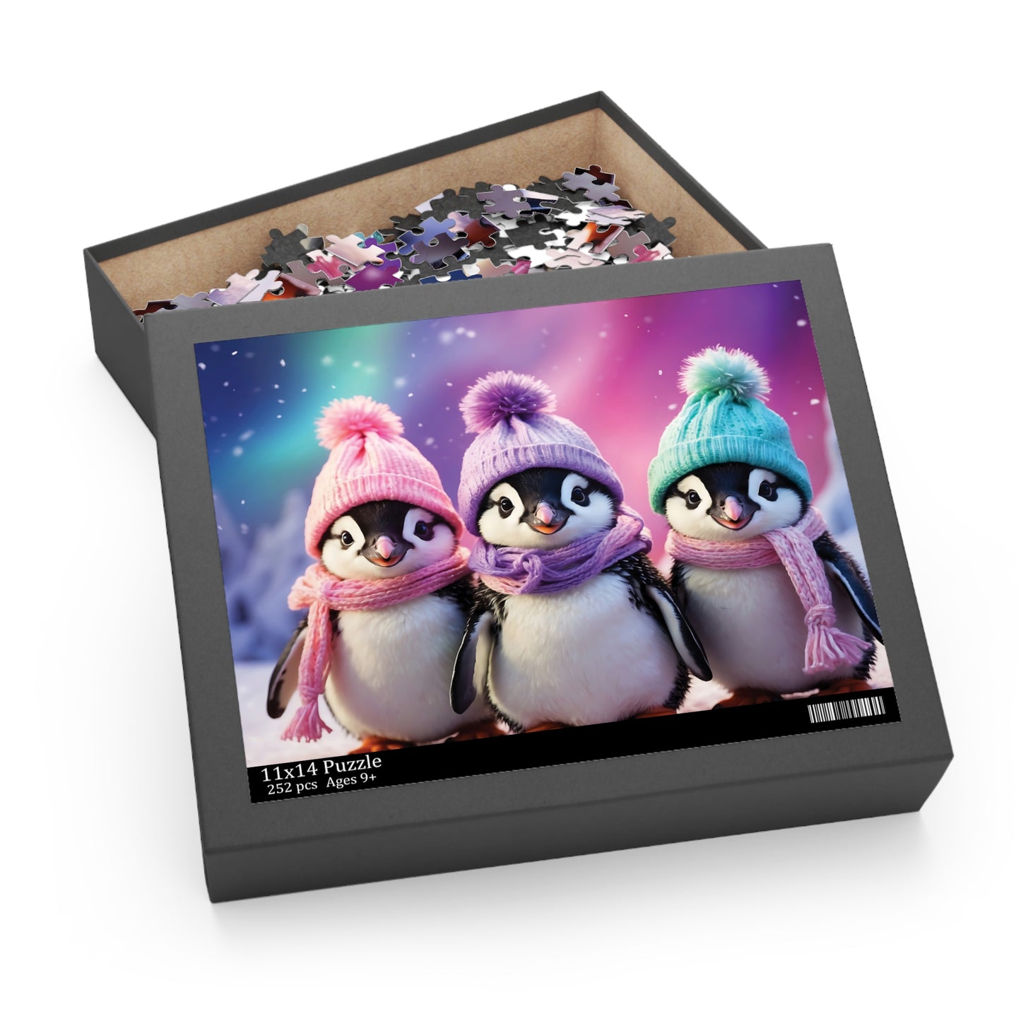 Personalised/Non-Personalised Puzzle, Penguins (120, 252, 500-Piece)