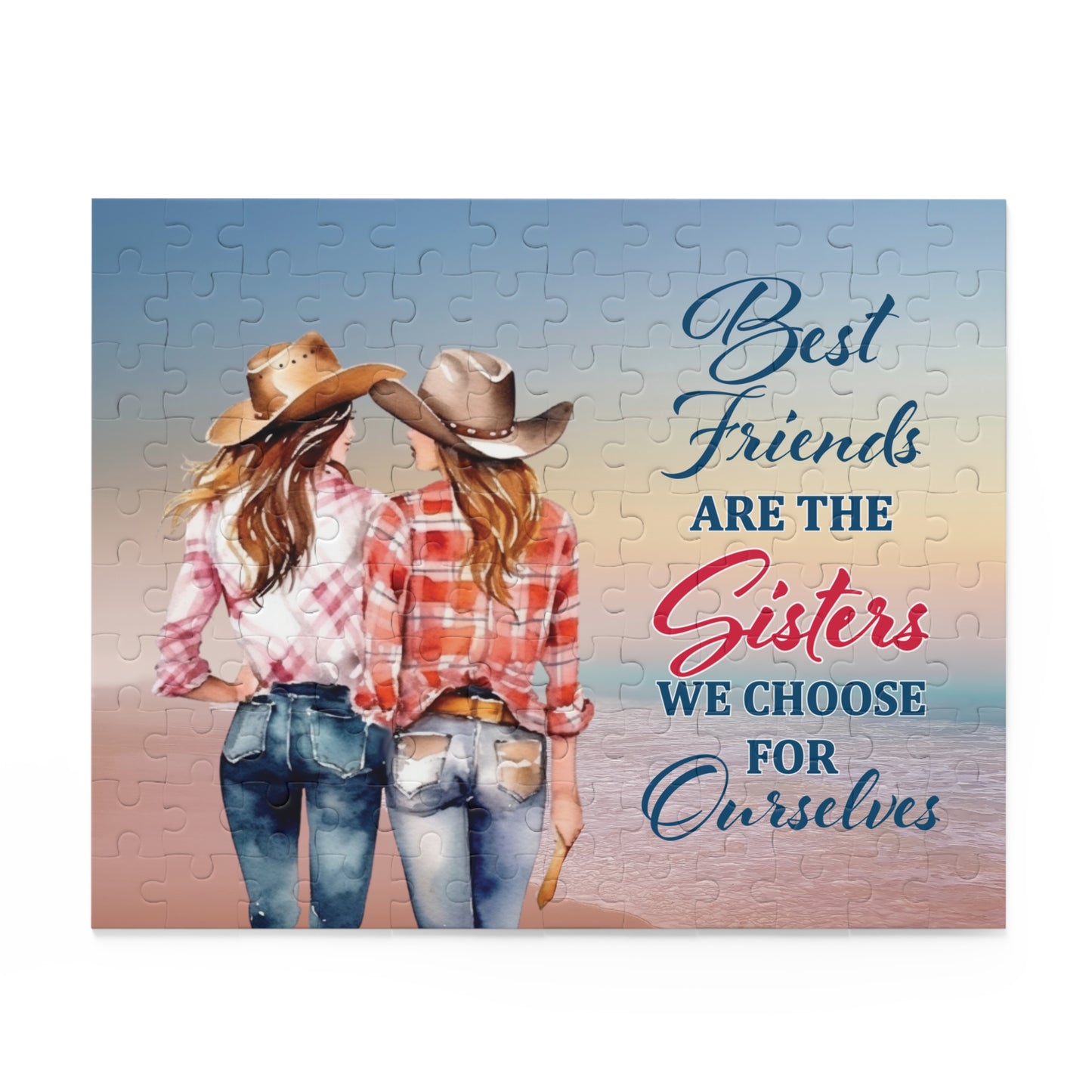 Personalised/Non-Personalised Puzzle, Country & Western, Best Friends (120, 252, 500-Piece)