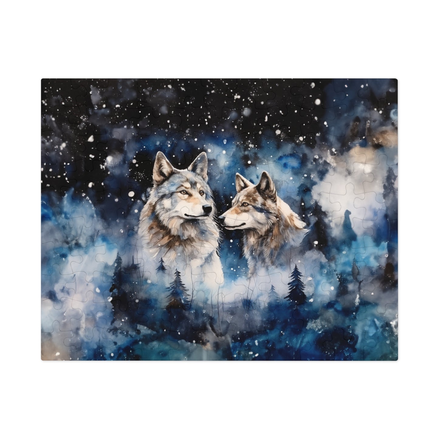Puzzle, Wolves, Personalised/Non-Personalised (30, 110, 252, 500,1000-Piece) Awd-547
