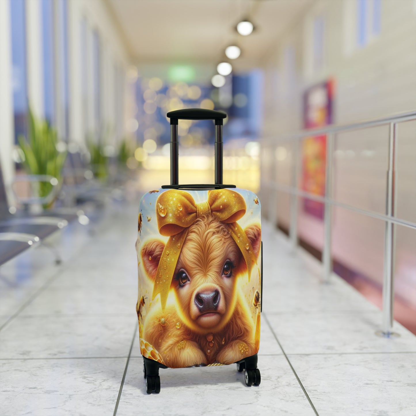 Luggage Cover, Highland Cow, Bees and Honey, awd-1409