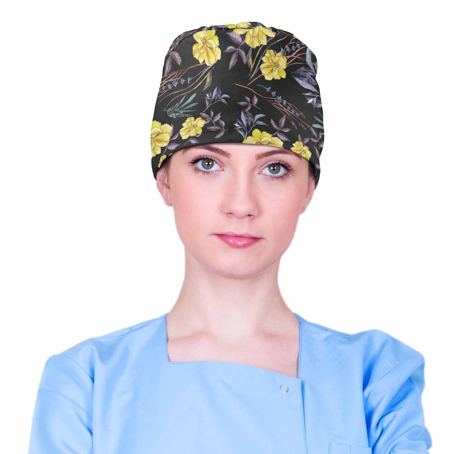 Yellow Iris  Scrub Cap