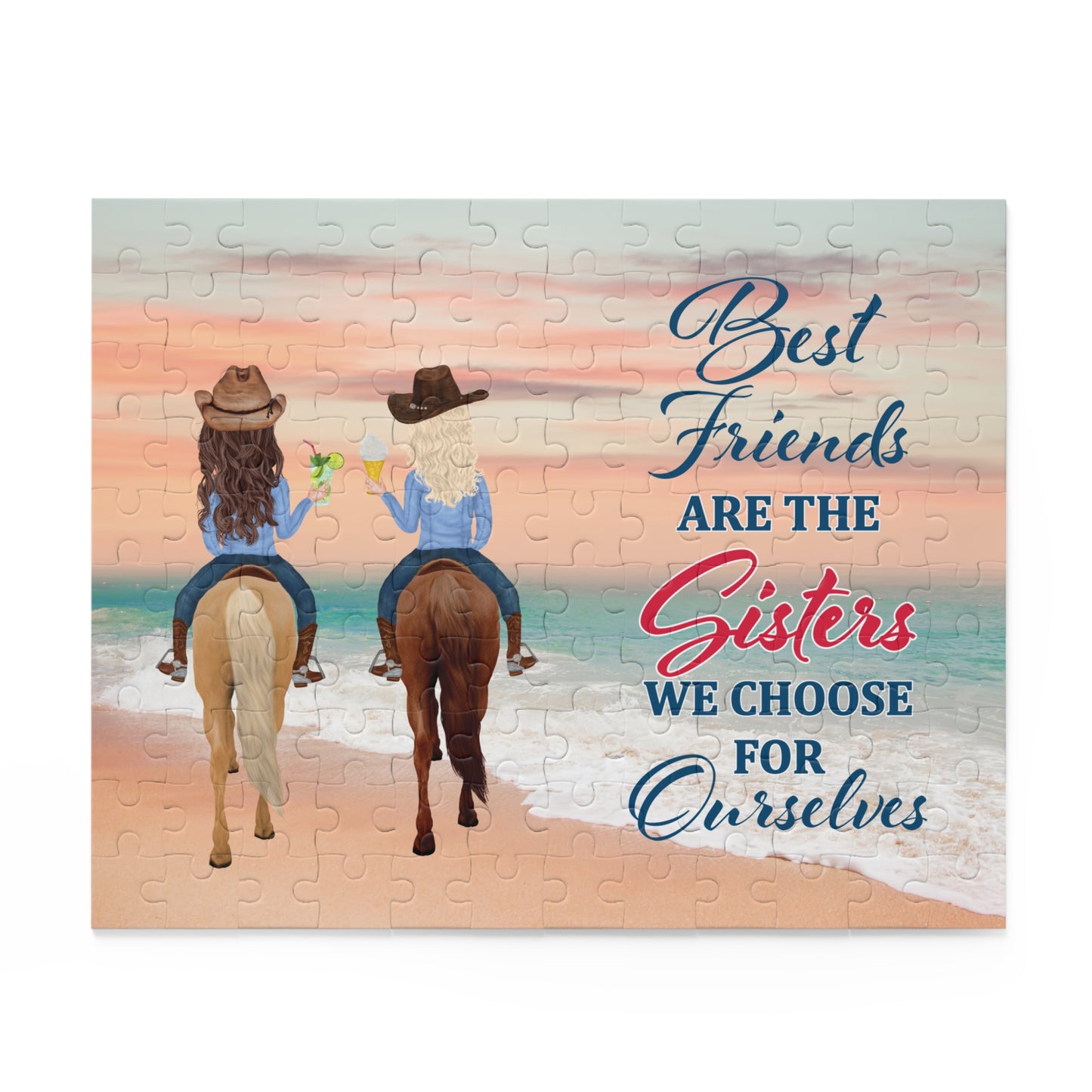 Personalised/Non-Personalised Puzzle, Country & Western, Best Friends (120, 252, 500-Piece)