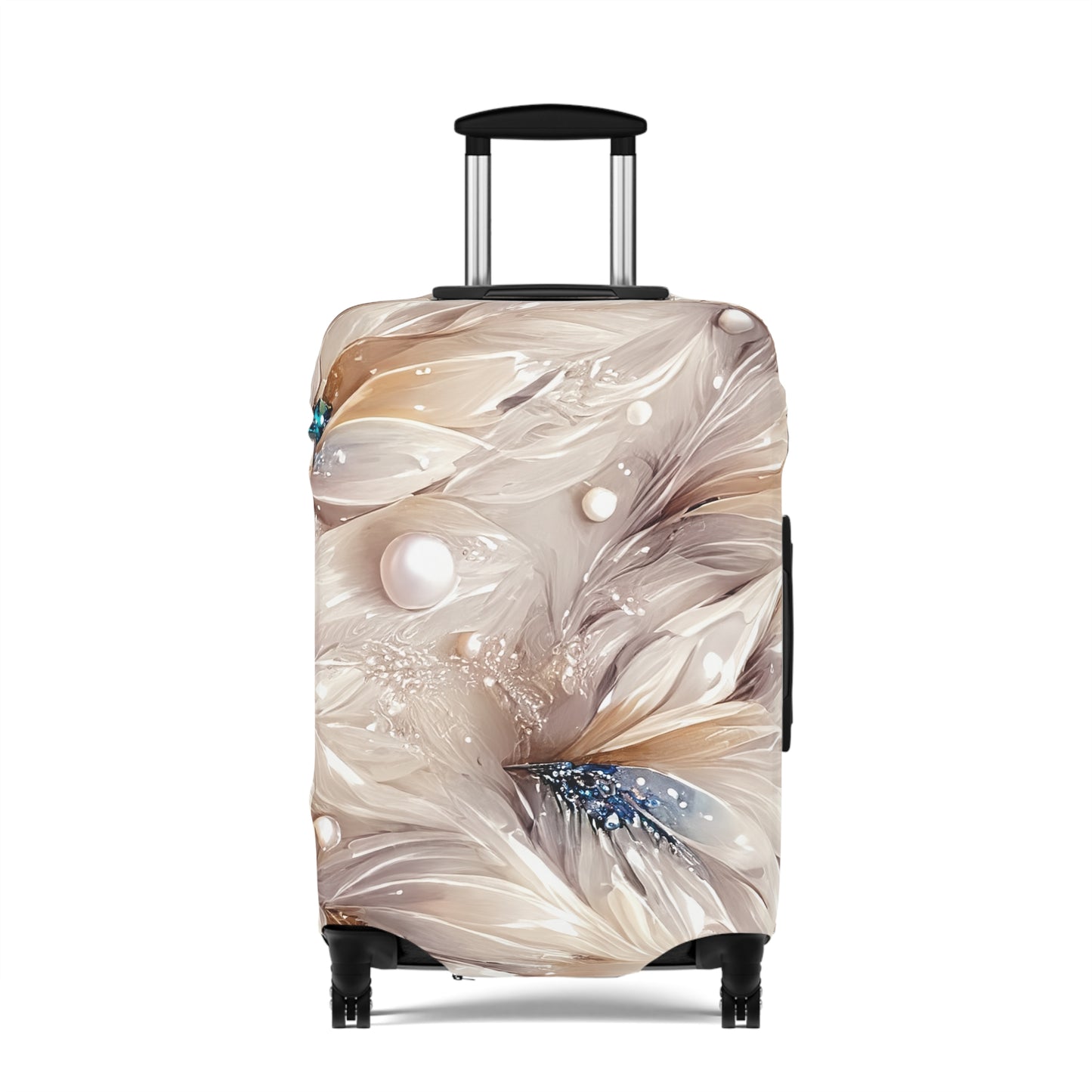 Luggage Cover, Beige Floral-3