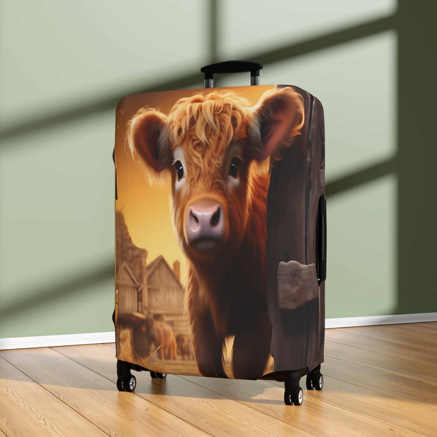 Luggage Cover, Highland Cow, awd-045