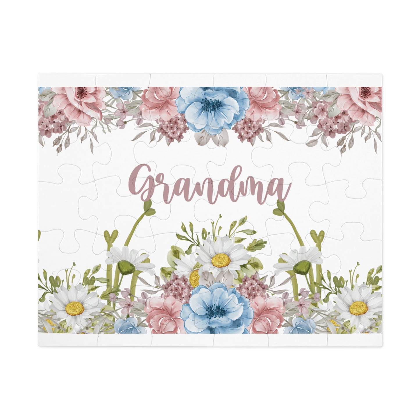 Jigsaw Puzzle, Floral, Grandma, Personalised/Non-Personalised (30, 110, 252, 500,1000-Piece)