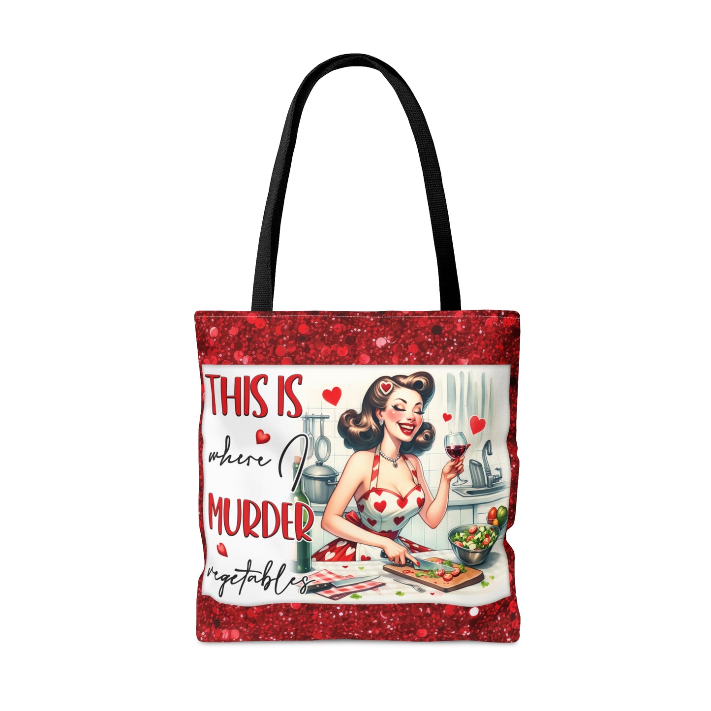 Tote Bag, Retro, This is where I murder Vegetables