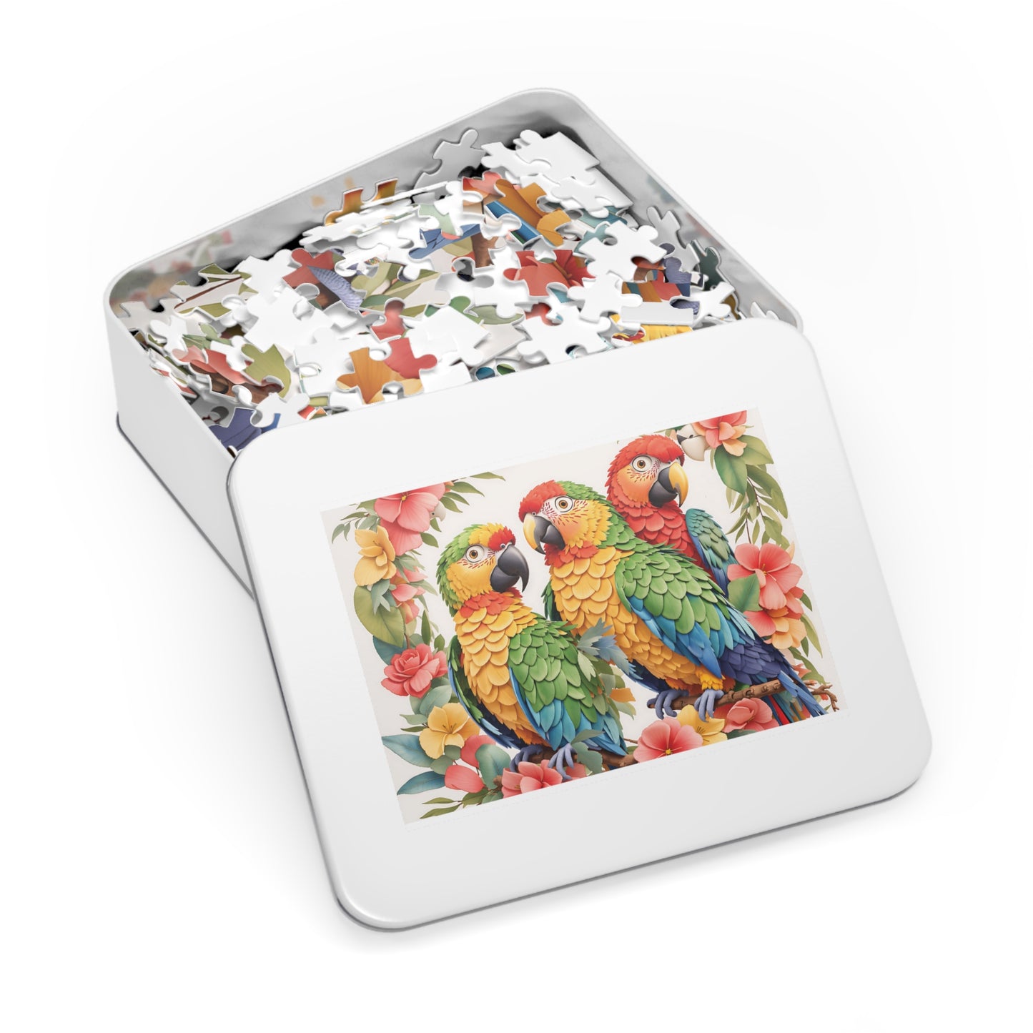 Jigsaw Puzzle, Parrots, Personalised/Non-Personalised (30, 110, 252, 500,1000-Piece)