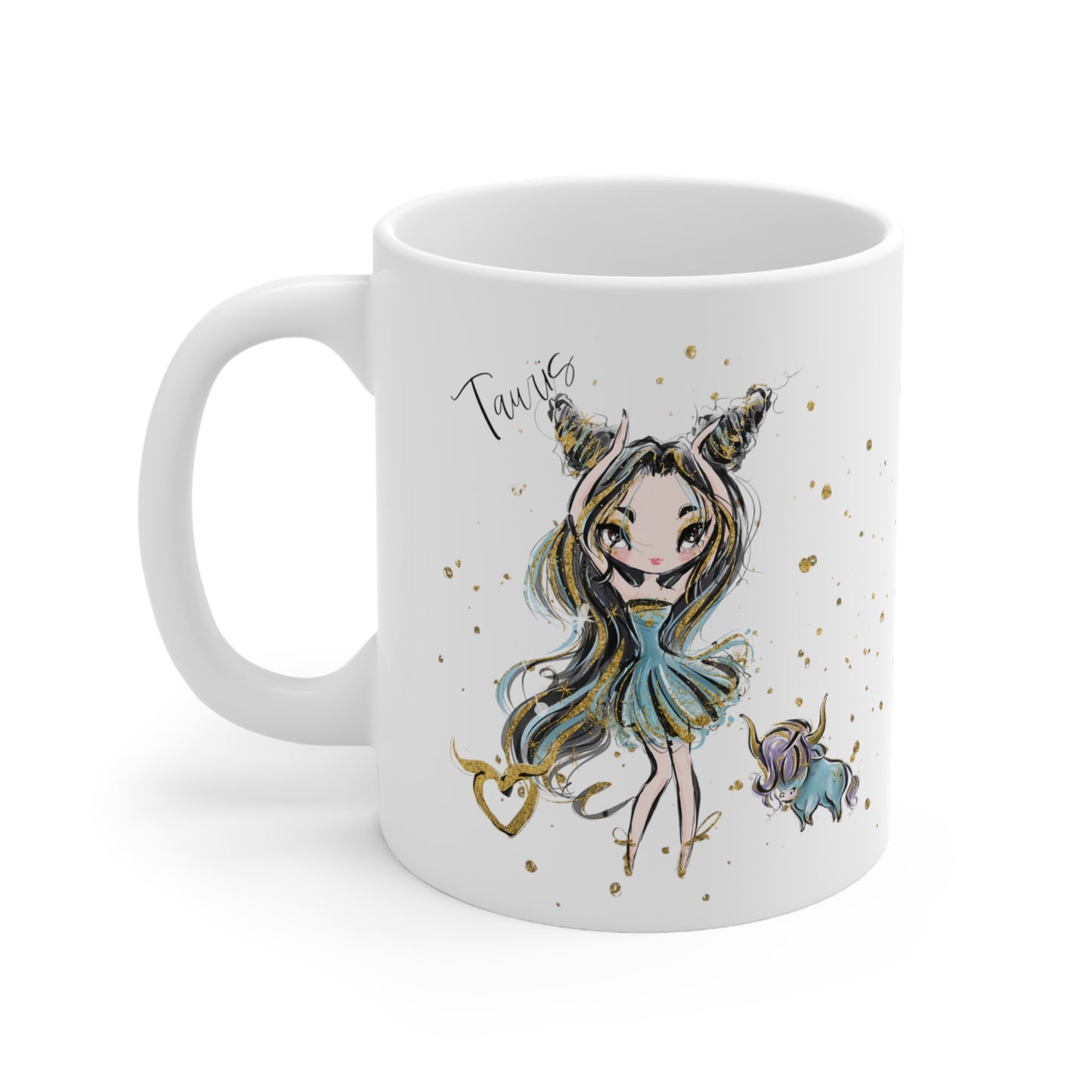 Personalised/Non Personalised Zodiac Sign, Taurus, Ceramic Mug 11oz