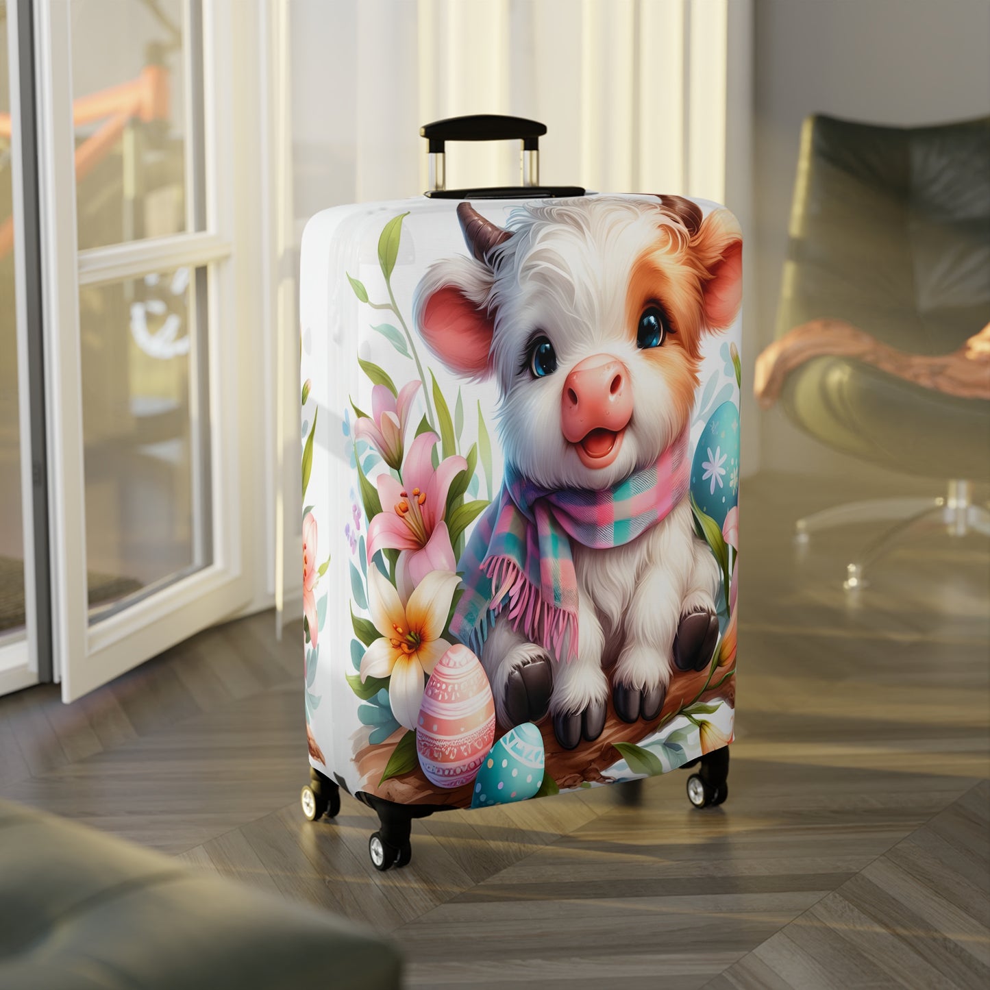 Luggage Cover, Cow, awd-1629