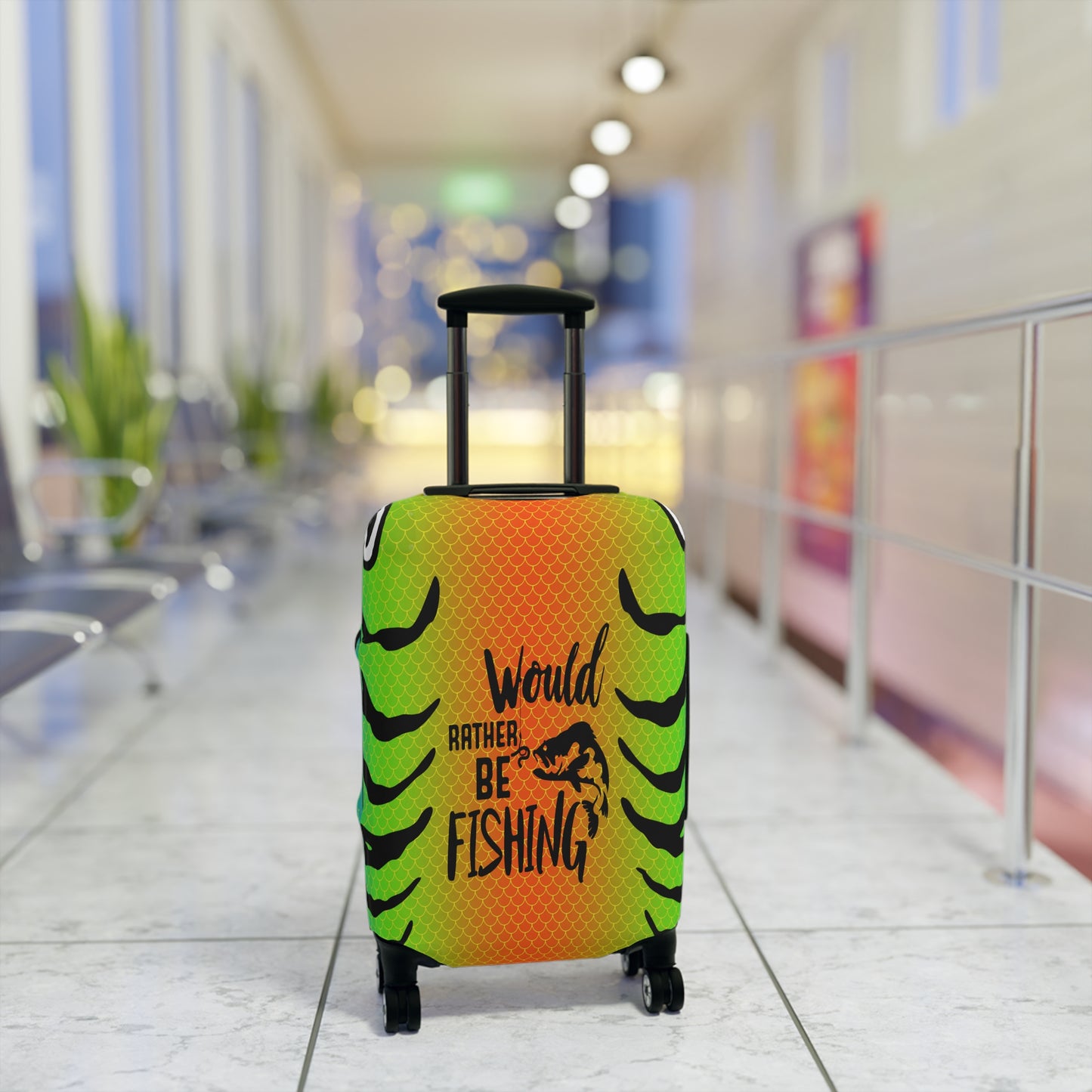 Luggage Cover, Would rather be fishing, awd-3109