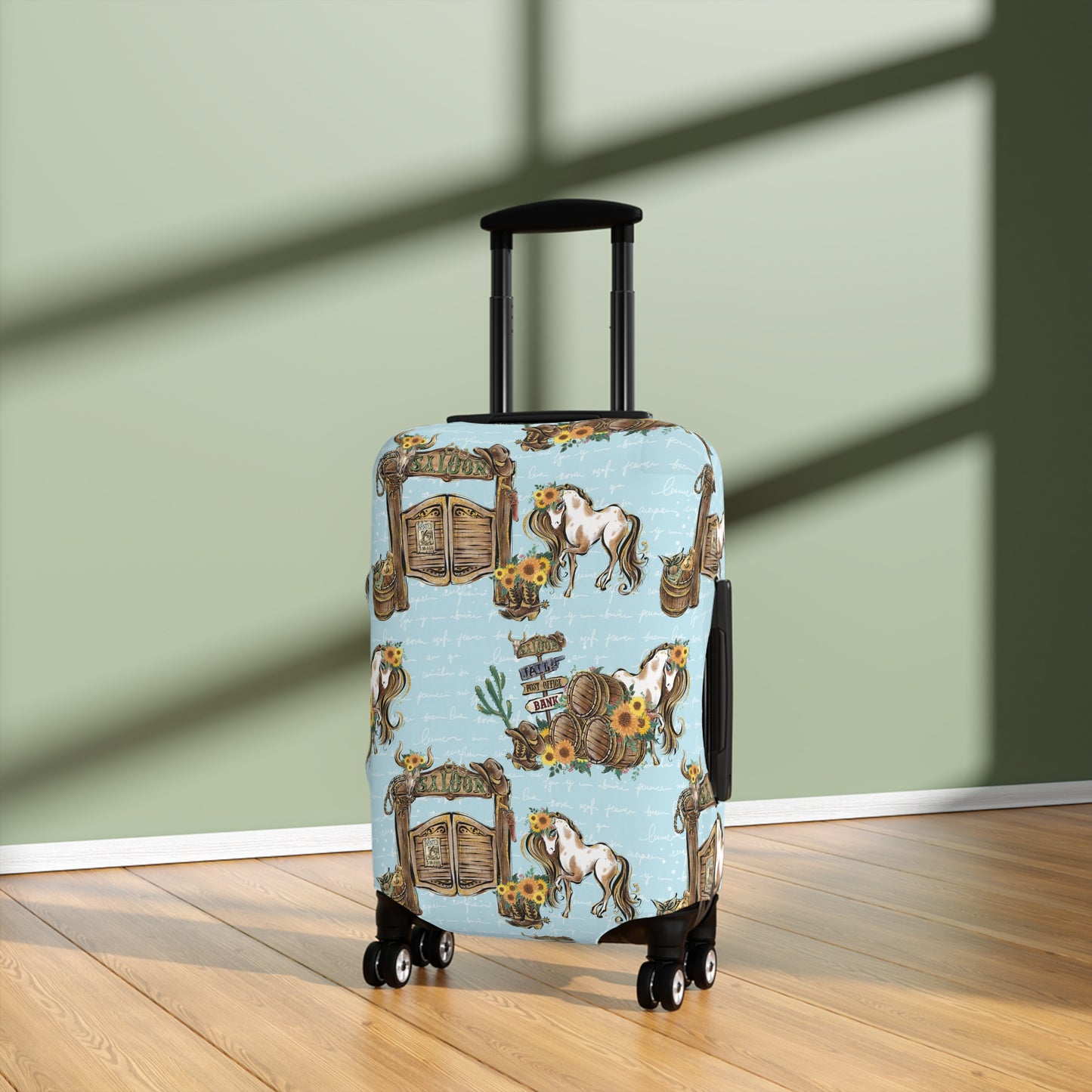 Luggage Cover, Howdy Cowboy Blue