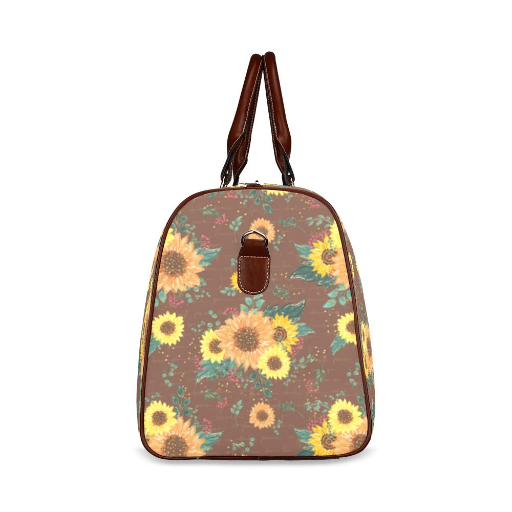 Sunflowers Waterproof Travel Bag/Small (Model 1639)
