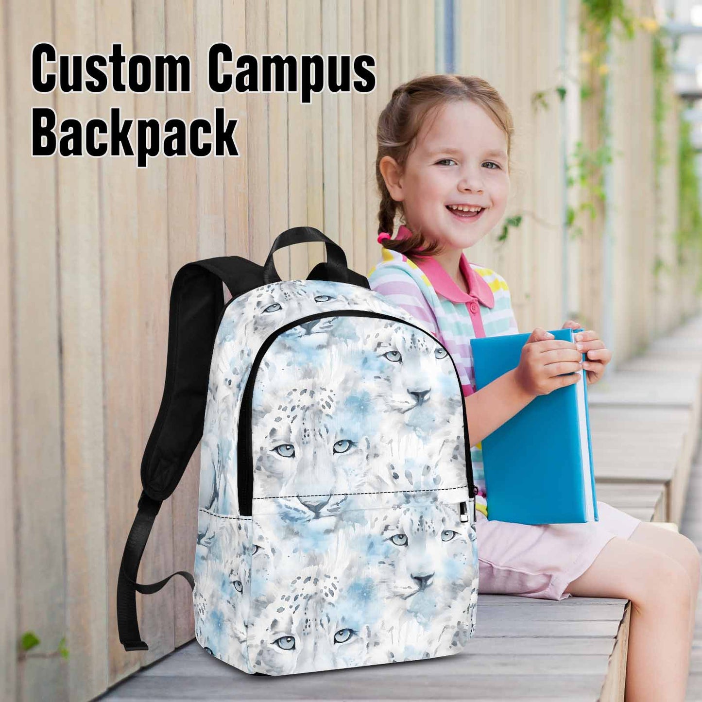 White Leopard  Adult Casual Backpack