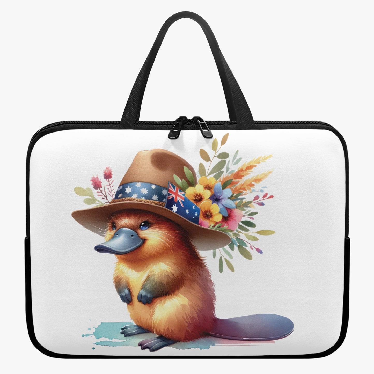 Laptop Sleeve with Handles - Australian Animals - Platypus