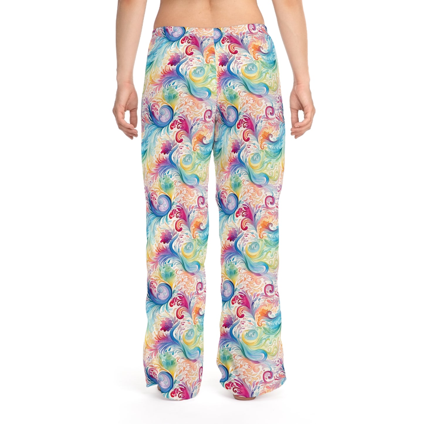 Women's Pyjama Pants, Rainbow Paisley, Sleepwear Bottoms